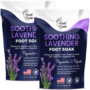 Soothing Lavender Foot Soak with Epsom Salt - Best Toenail Treatment, & Softens Calluses FOOT CUREUS supplements