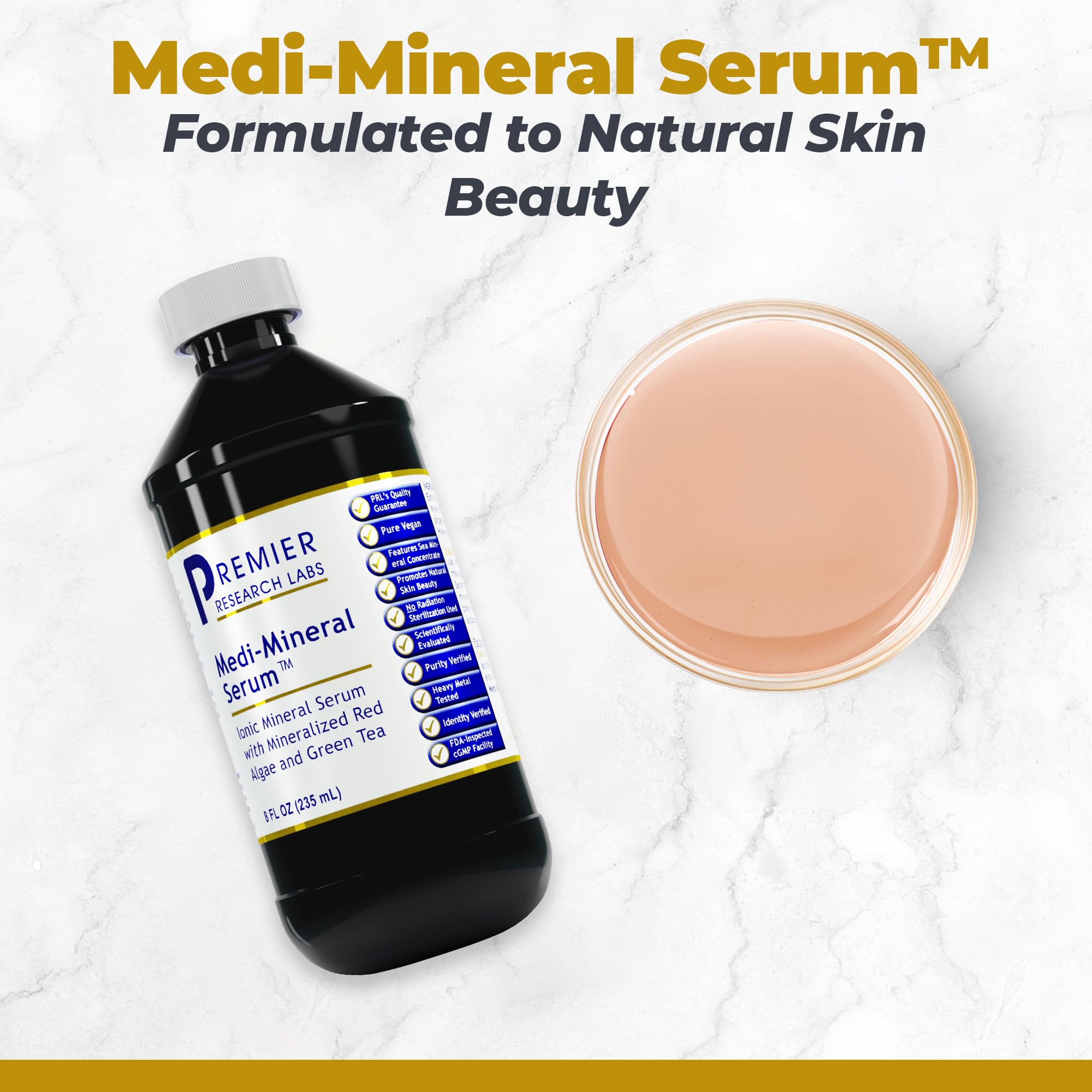 Premier Research Labs Medi-Mineral Serum - Supports Natural Skin Beauty & Facial Clarity* - Infused with Red Marine Algae, Green Tea Extract & Sea Salt - 8 fl oz Premier Research LabsAu supplements