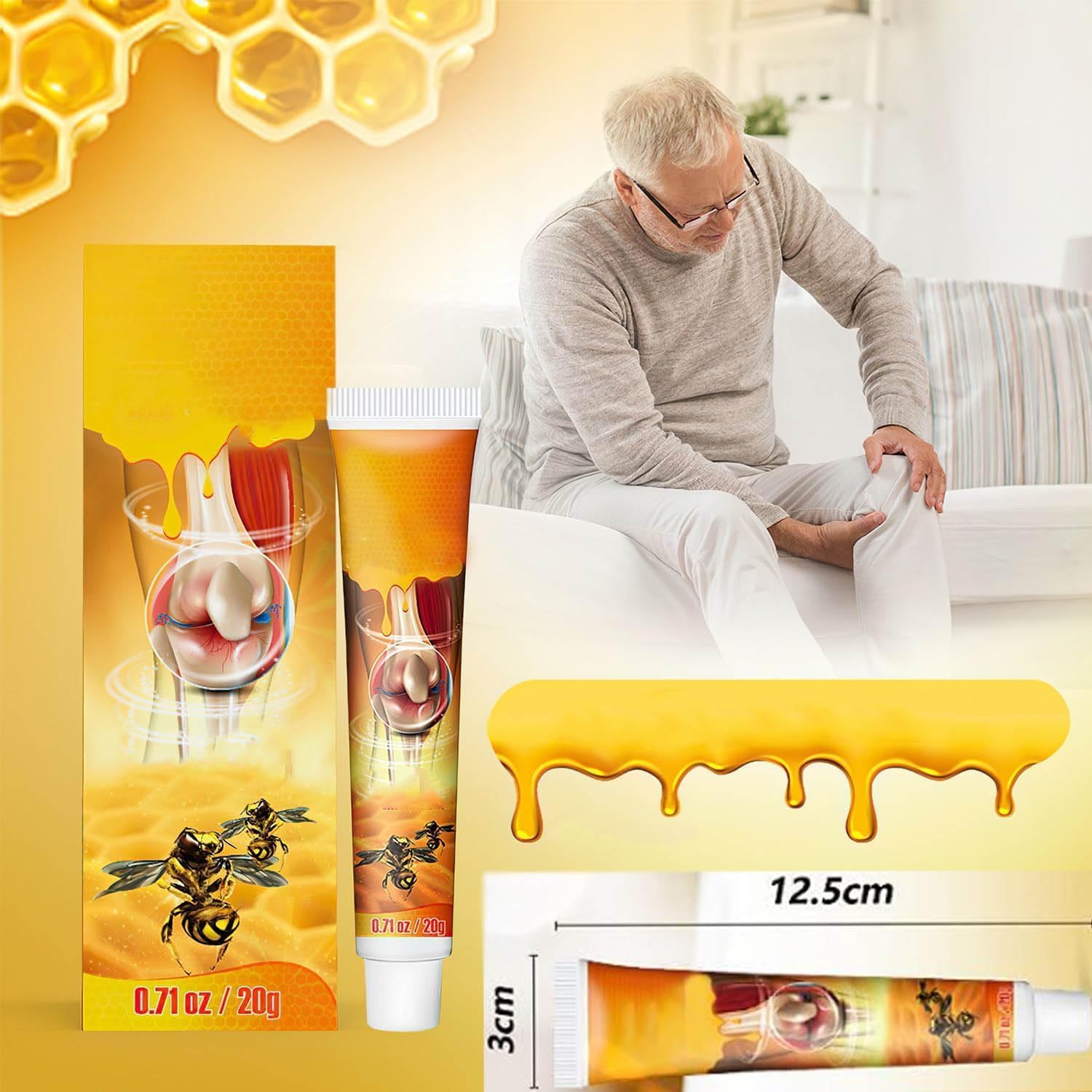 Bee Venom Relief Cream, Bone & Joint Gel, Beevenom New Zealand Bee Venom Professional Gel, Propolis Professional Gel Joint Cream （3PCS） JeurLrokAu supplements