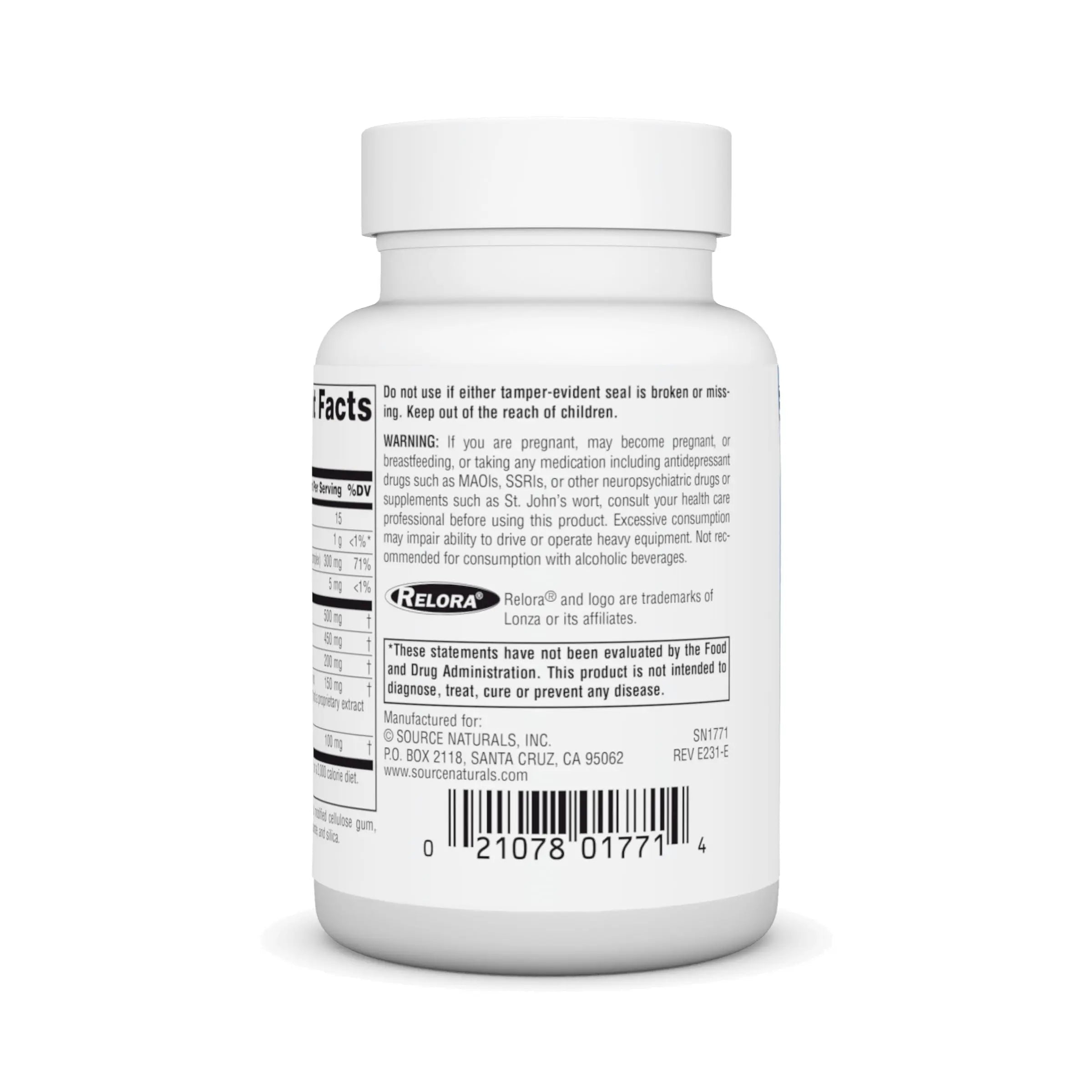 Source Naturals Serene Science Theanine Serene with Relora, Magnesium and GABA - 30 Tablets Source NaturalsAu supplements