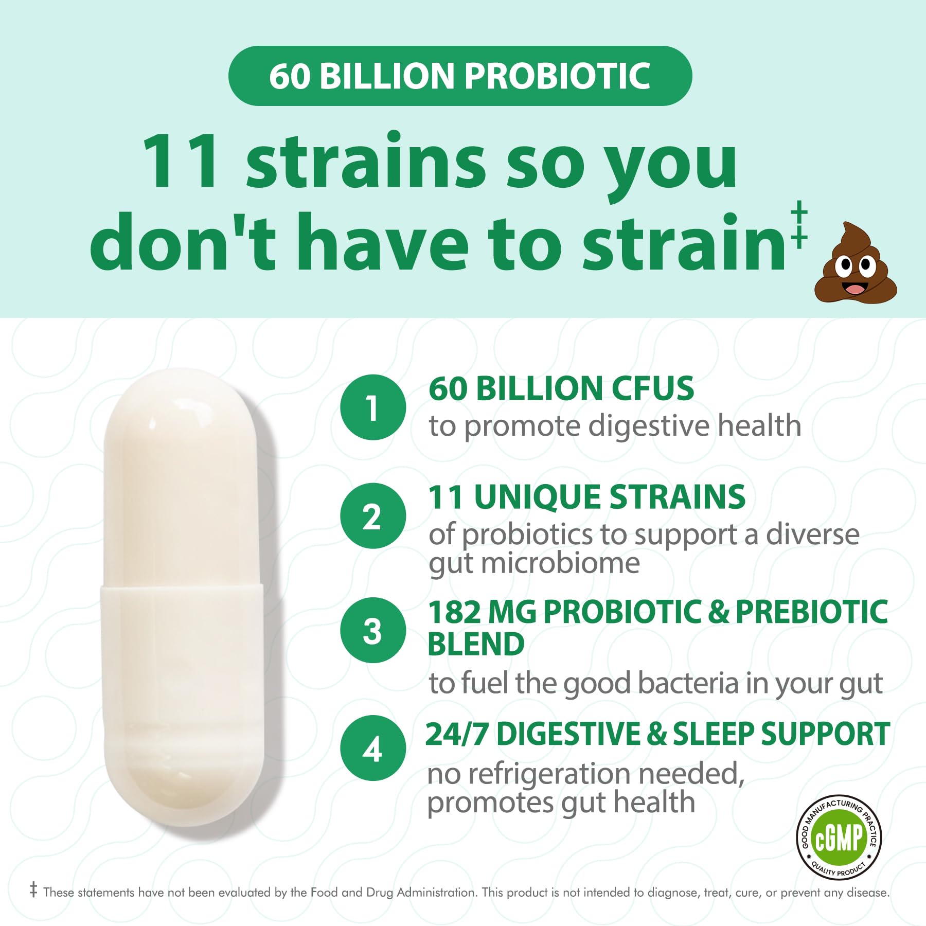BioJhchang Probiotics Supplements 60 Billion CFUs 11 Diverse Strains Natural Prebiotics for Immune, Digestive Gut Health Supports Occasional Constipation Diarrhea Gas Bloating for Women & Men BioJhchangAu supplements
