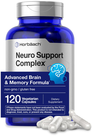 Horbäach Brain Supplement | 120 Capsules | with Phosphatidylserine & DMAE | Advanced Formula for Memory, Focus, Clarity | Vegetarian & Gluten Free | Neuro Support HorbäachAu supplements