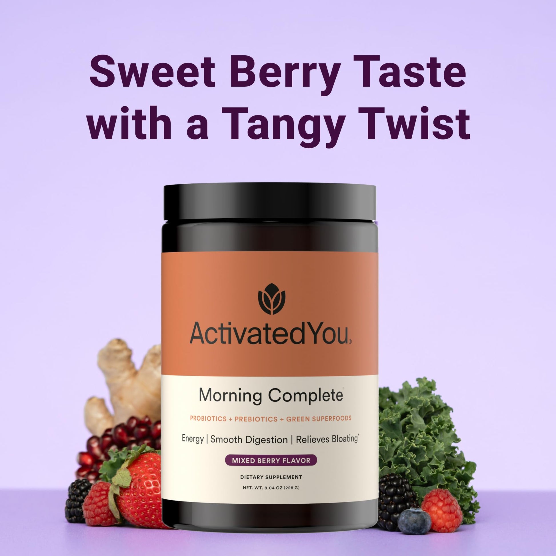 ACTIVATEDYOU Morning Complete Super Greens Powder Drink Mix - Gut Health Boost with Prebiotics, Probiotics, & Antioxidants - 10 Billion CFUs, Mixed Berry Flavor - Greens Superfood Powder - 3 Pack ACTIVATEDYOUAu supplements