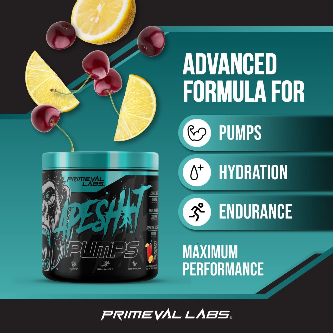 Primeval Labs Ape Pumps Natural Pre Workout Powder | Caffeine Free Preworkout Primeval LabsAu supplements