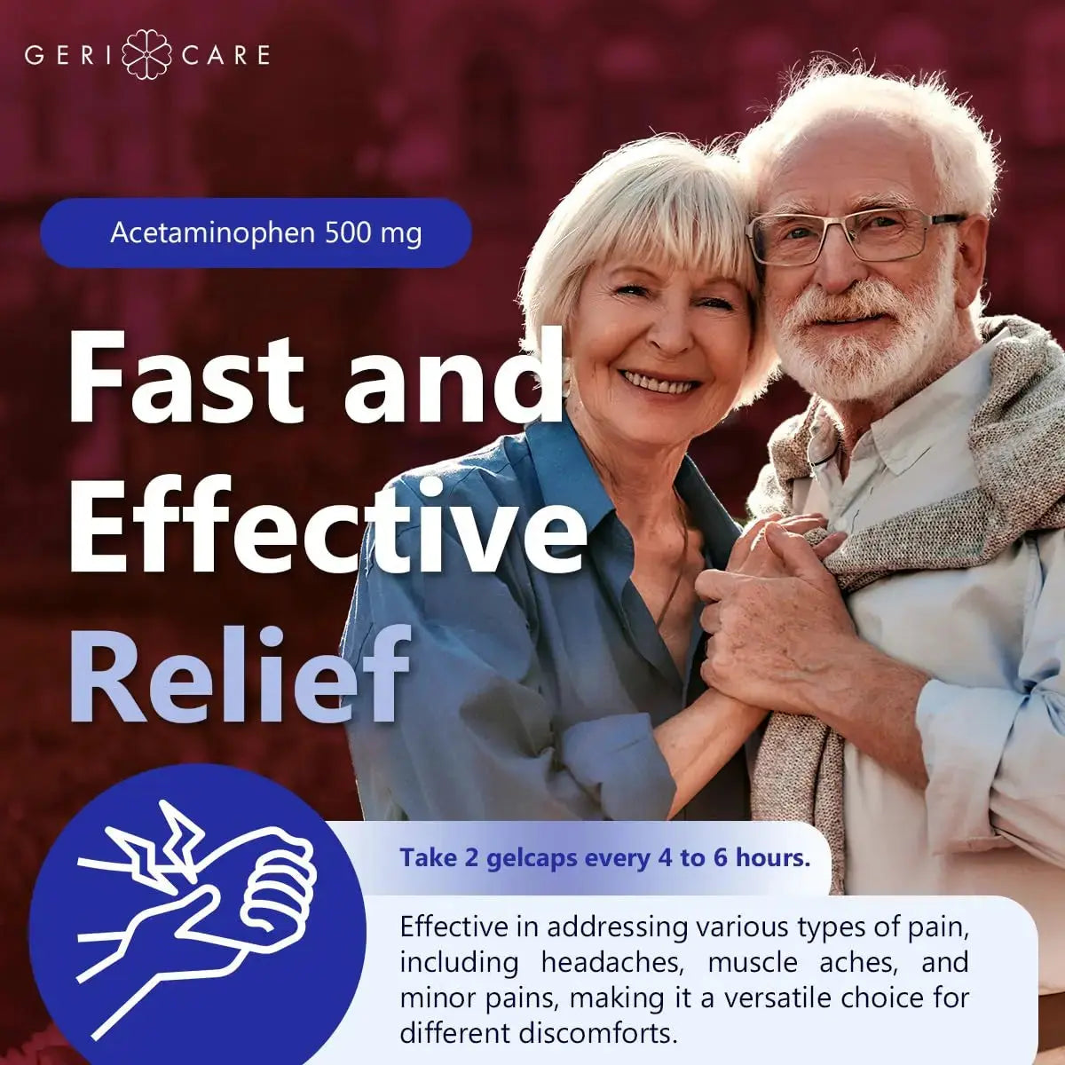 Extra Strength Rapid Release Pain Relief Gelcaps, 100count GeriCareAu supplements