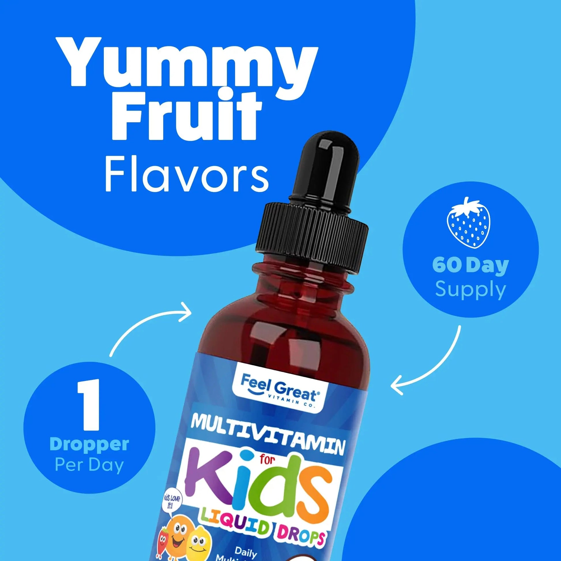 Feel Great Vitamins Organic Multivitamin Liquid Drops for Toddlers & Kids | Daily Essential Nutrients for Healthy Growth | The Feel Great Vitamin CompanyAu supplements