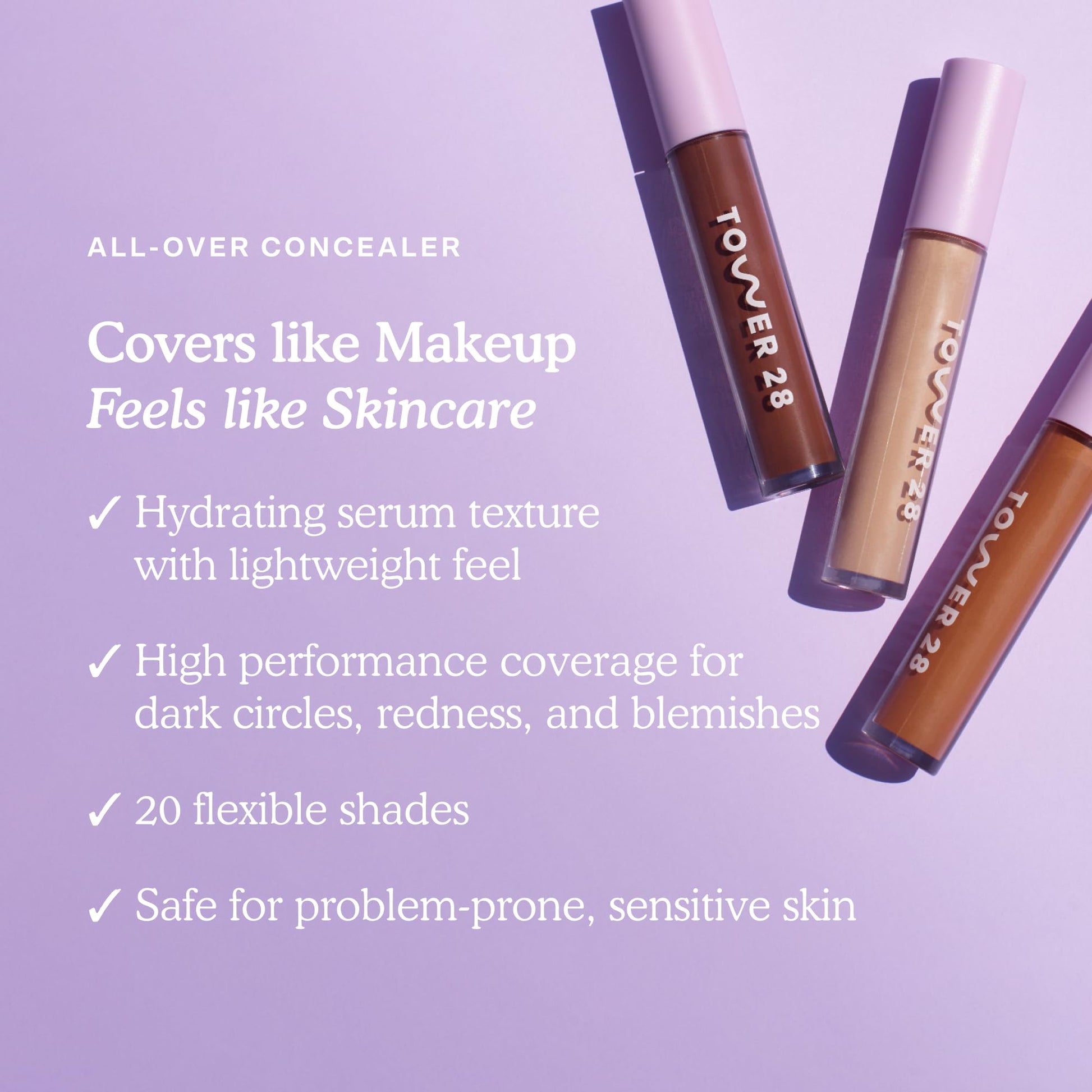 Tower 28 Swipe Serum Concealer - Hydrating Medium-Full Coverage Concealer + Under Eye Brightener - Skin Care Infused Makeup with Hyaluronic Acid + Soothing Centella - 1.0 Fair/Neutral (0.22 oz) Tower 28Au supplements