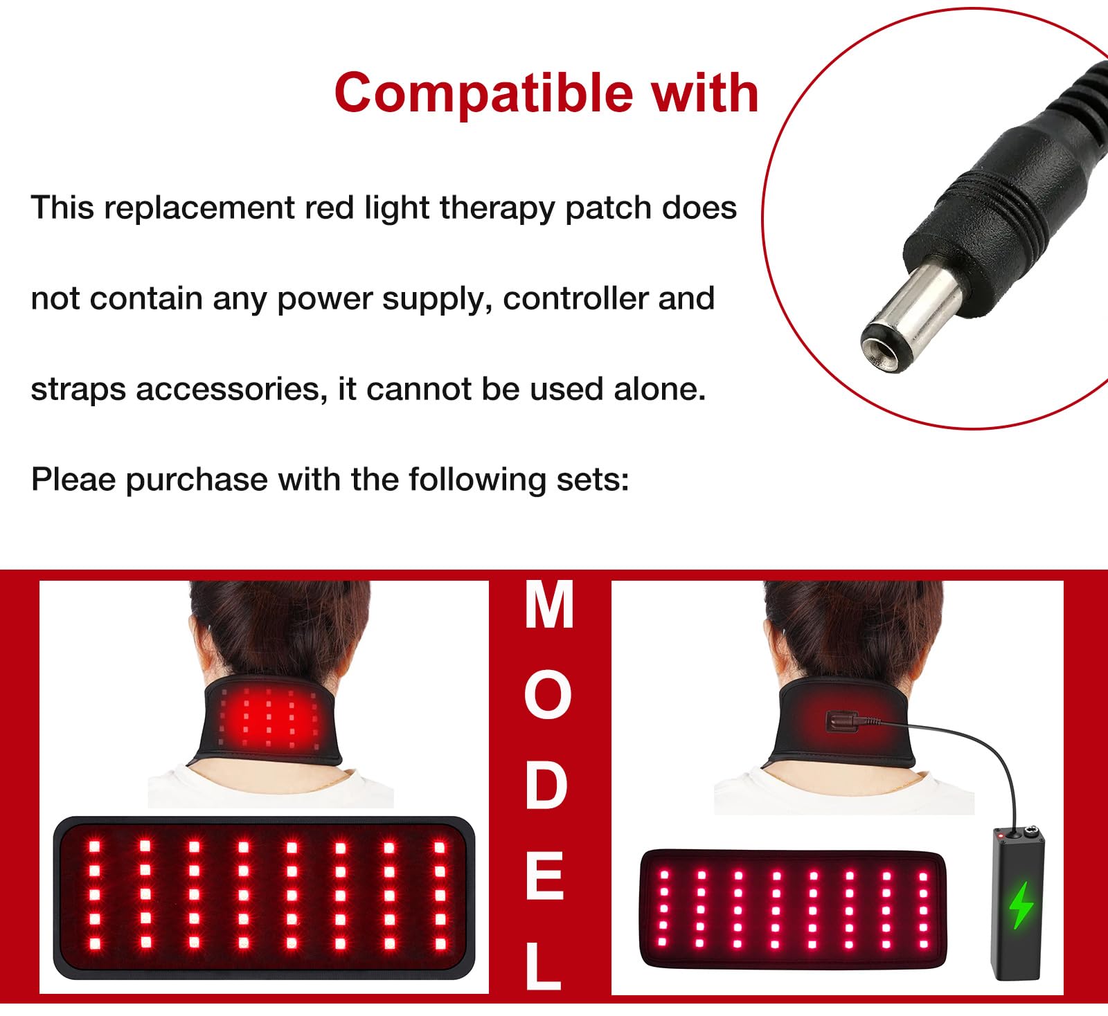 Replacement Red Light Therapy Patch, Infrared Light Therapy for Body Neck Wrist Red Therapy Belt EnjoYieldAu supplements