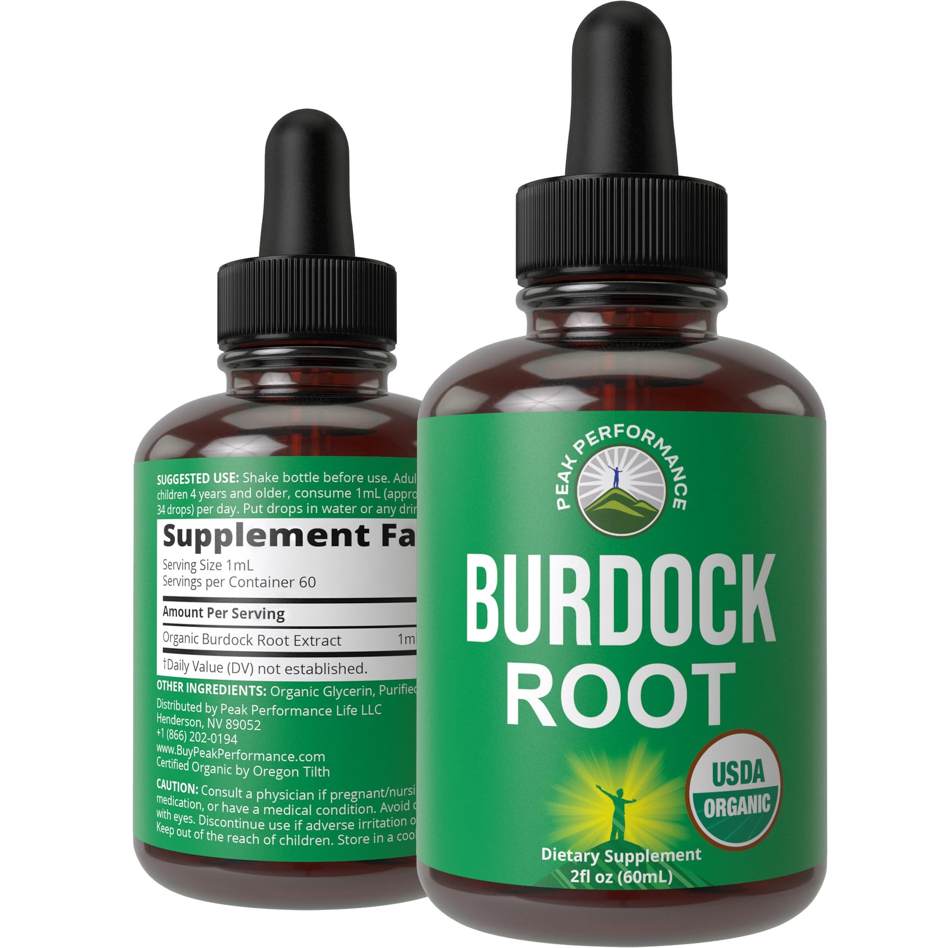 Peak Performance USDA Organic Burdock Root Liquid Drops Supplement. Vegan Extract Tincture for Women and Men. Organic Burdock Root Oil Herb. Zero Sugar, Gluten Free Supplements Peak PerformanceAu supplements