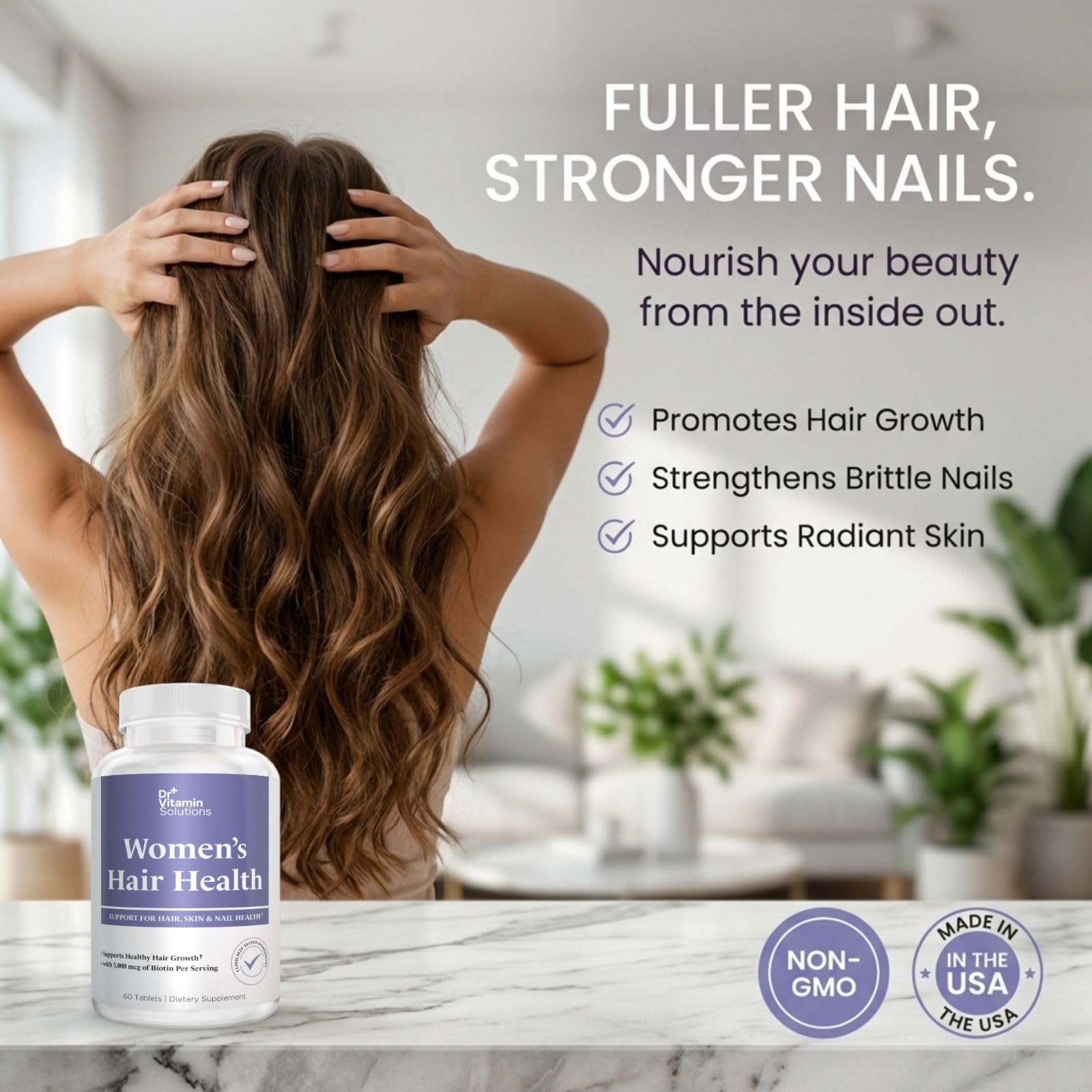 Dr Vitamin Women's Hair Health - Hair, Skin & Nails Support with Biotin & Collagen - 60 Tablets DR VITAMIN SOLUTIONSAu supplements