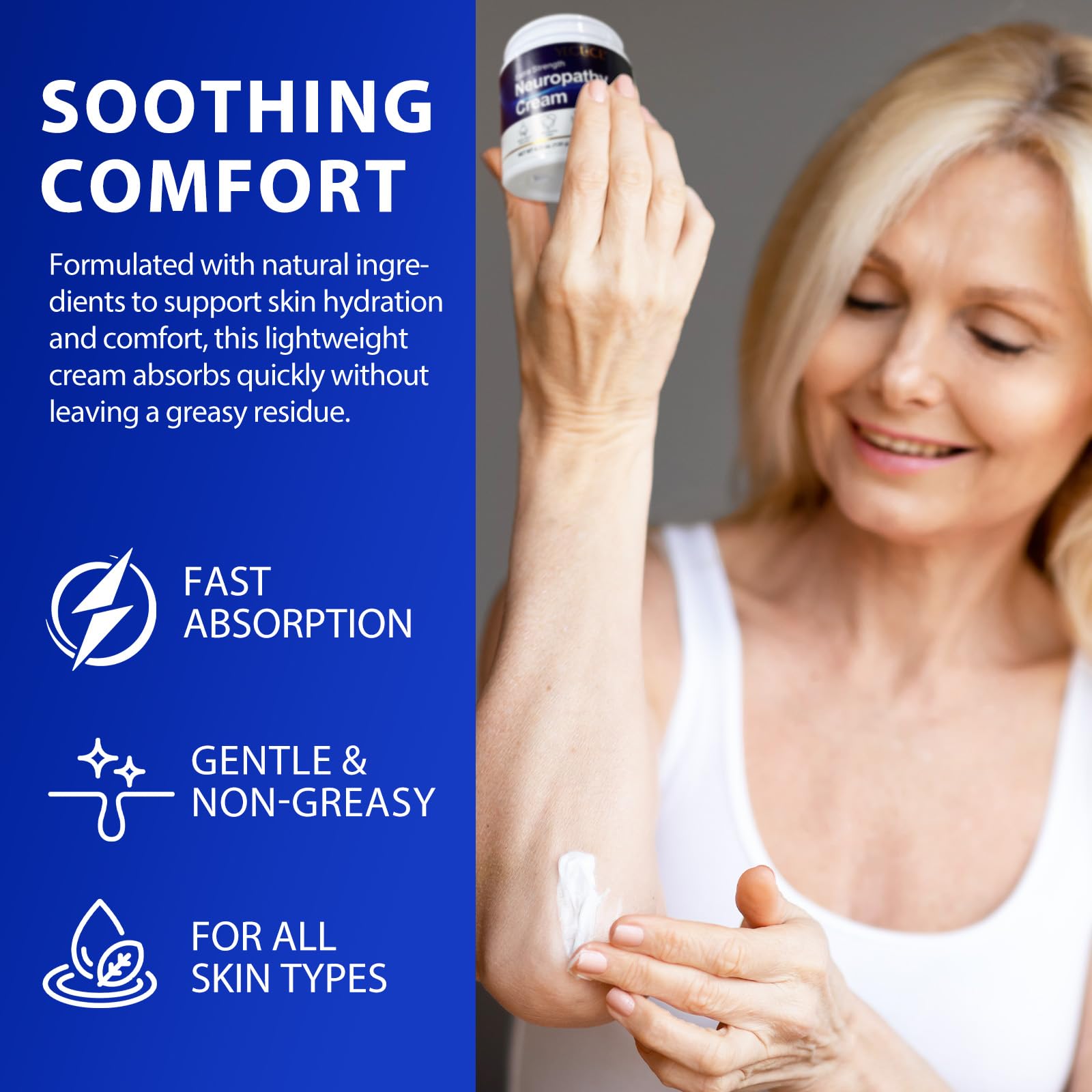 Neuropathy Cream for Feet, Legs & Hands – Lightweight, Plant-Based Formula with Cooling Comfort, 120g CFXYHNOXAu supplements