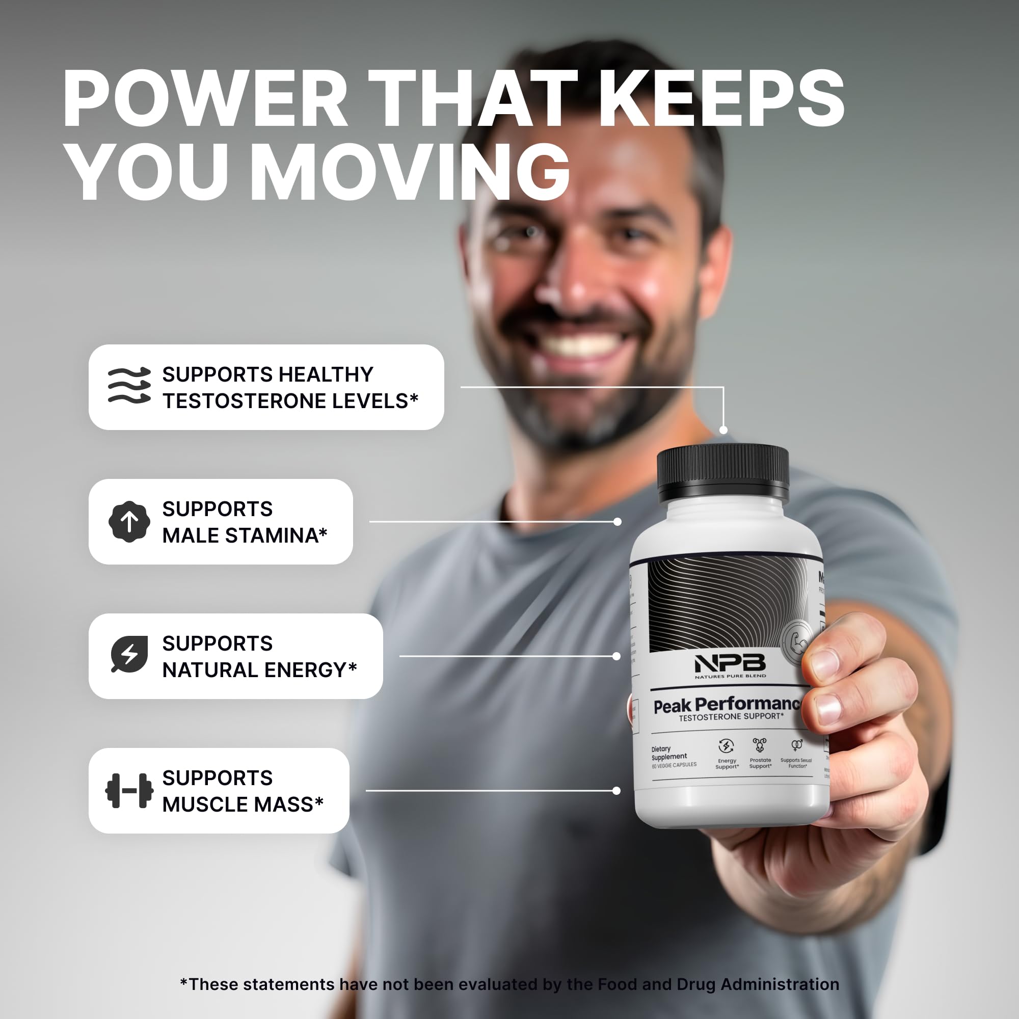 Nature's Pure Blend Peak Performance – Testosterone Supplement for Men with D-Aspartic Acid, Ashwagandha & DIM – Mens Prostate Health Support, Muscle Strength & Energy – Prostate Supplement Nature's Pure BlendAu supplements