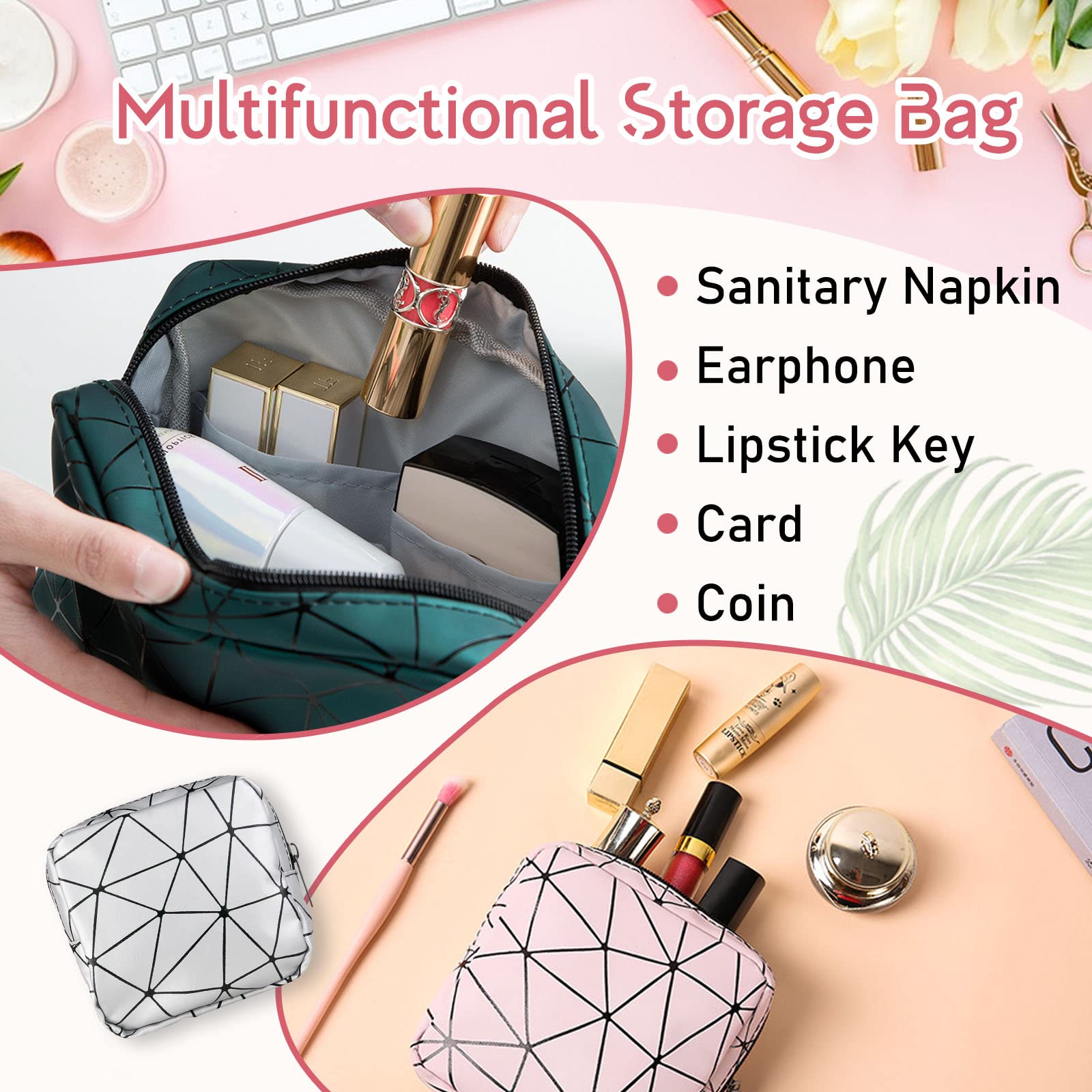 Sanitary Napkin Storage Bags 4PCS Menstrual Cup Pouches Nursing Pad Holder Tampon Bags BisanzoyaAu supplements