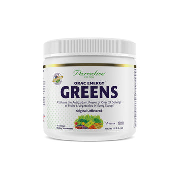 Paradise, ORAC Energy Greens Powder Extract, Super Antioxidants, Probiotics for Gut Health & Digestion, Vitamin C for Immunity, with Spirulina & Chlorella, Non-GMO, Gluten Free, 30 Servings Paradise HerbsAu supplements