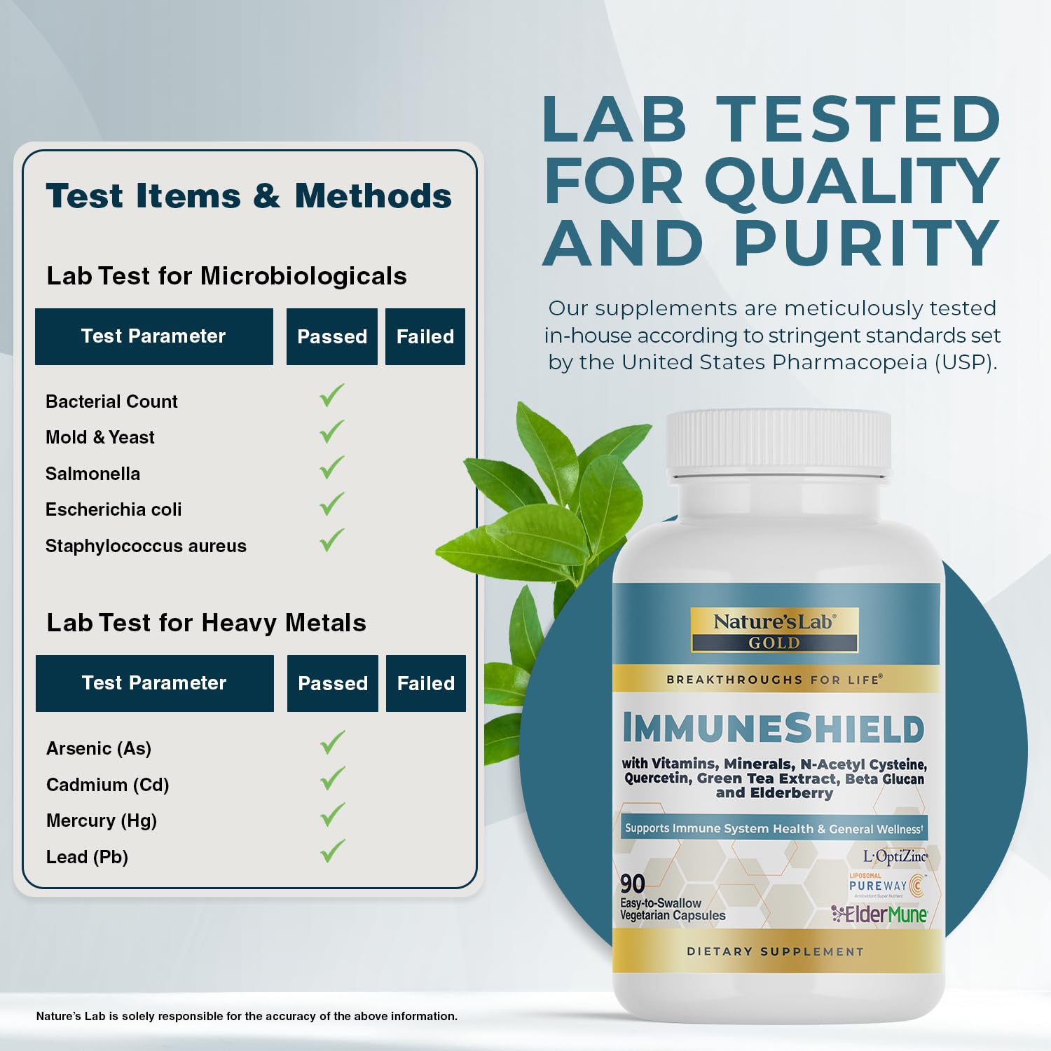 Nature's Lab Gold ImmuneShield - Supports Immune System Health & General Wellness* - 90 Capsules (30 Day Supply) Nature's LabAu supplements