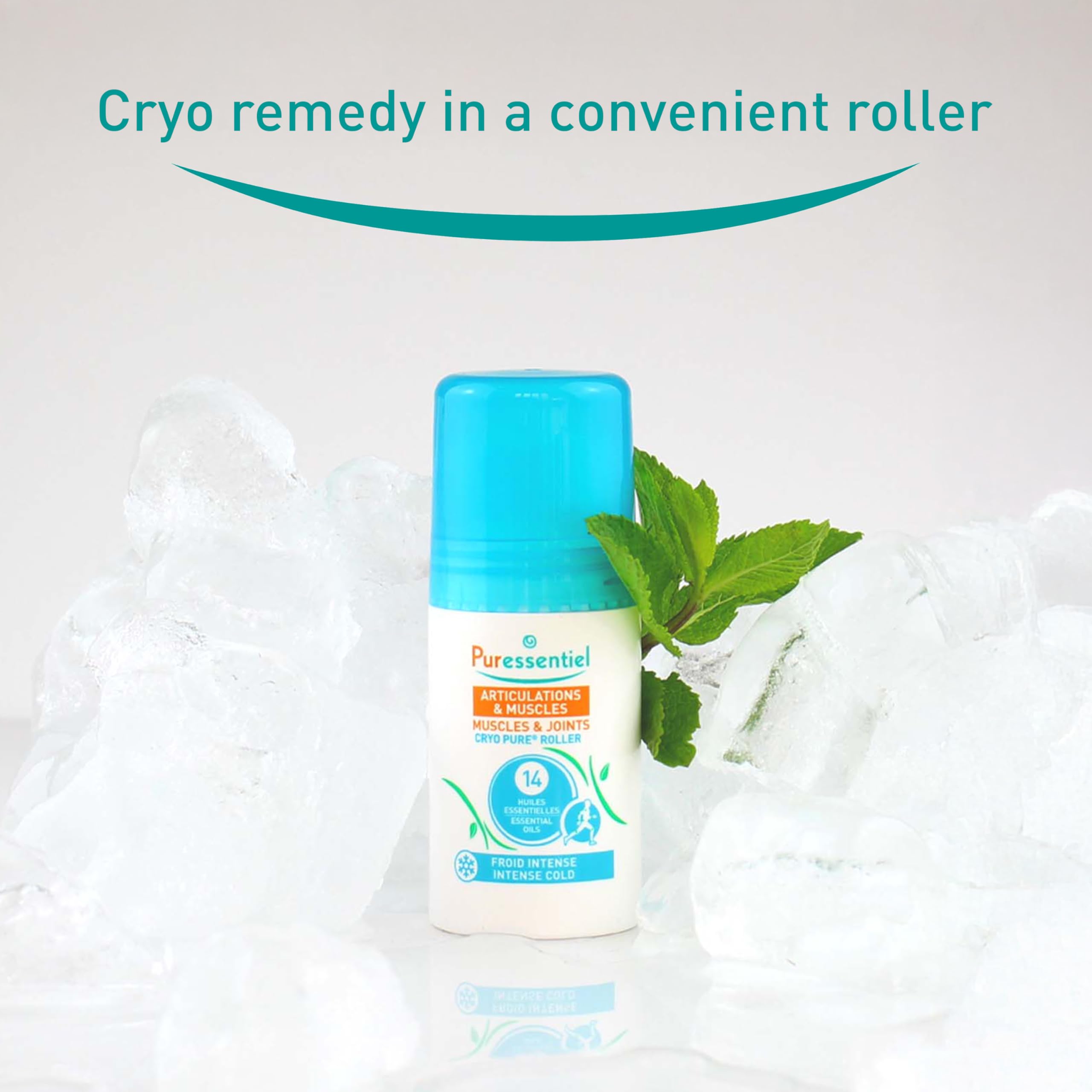 Puressentiel Muscles and Joints Cryo Pure Roller - Natural Menthol and Essential Oils Soothe Muscles - Long Lasting Cooling Sensation - 2.5 oz PuressentielAu supplements