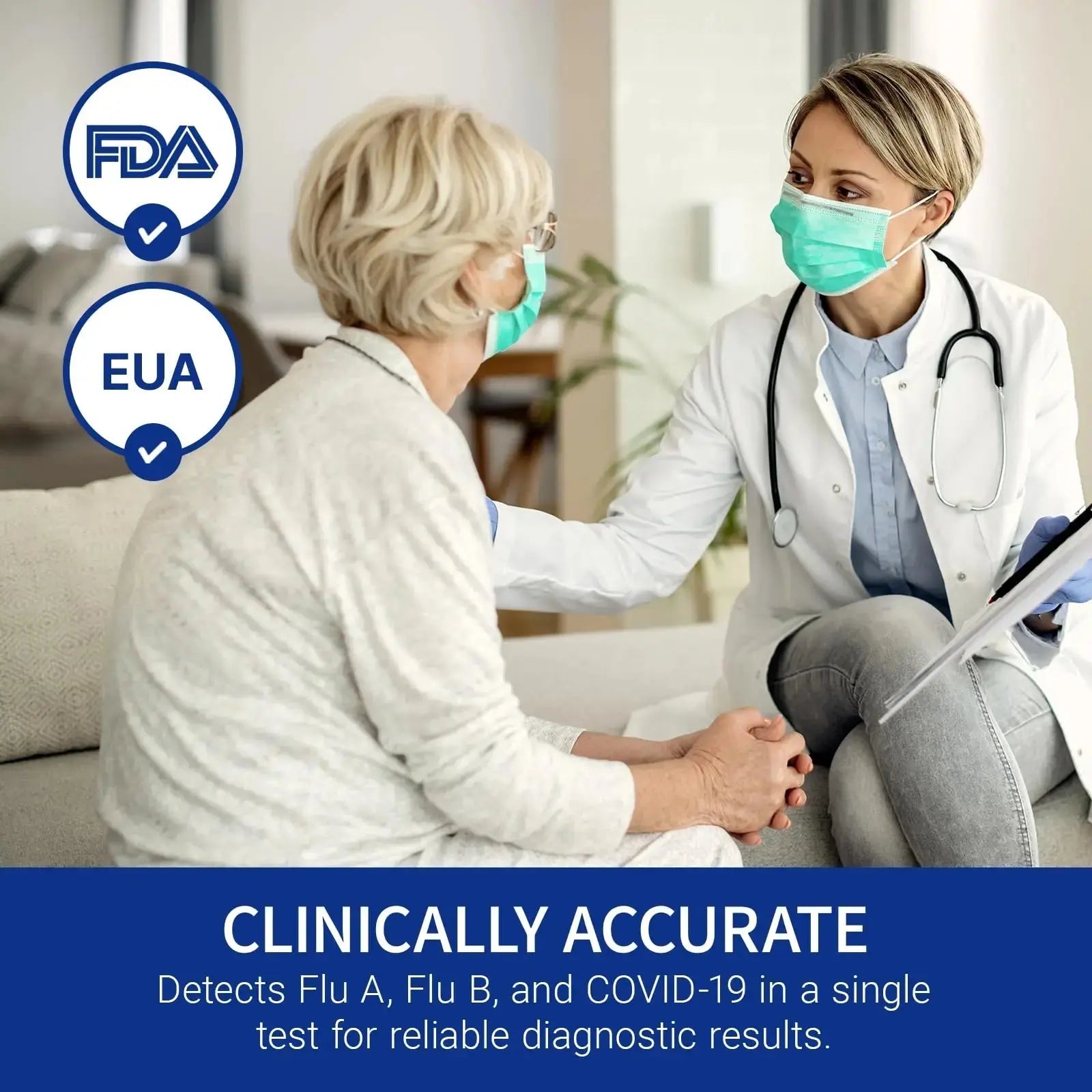 CorDx TyFast at Home Flu A/B & COVID-19 Multiplex Rapid Test Kit, Easy, Accurate, Fast Results in 10 Minutes, 3 in 1 Combo Kit, 5 Tests CorDxAu supplements