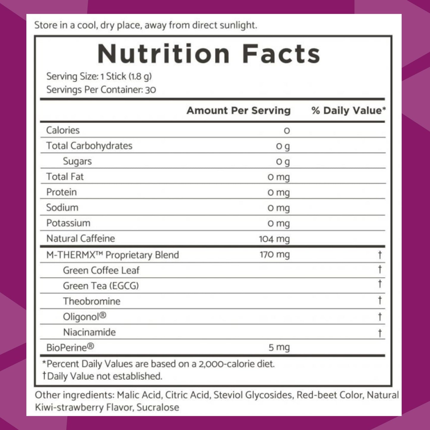 TRIM Stik, Appetite Control, Delicious Kiwi Strawberry beverage, low-calorie, 30 ct YoungevityUS supplements