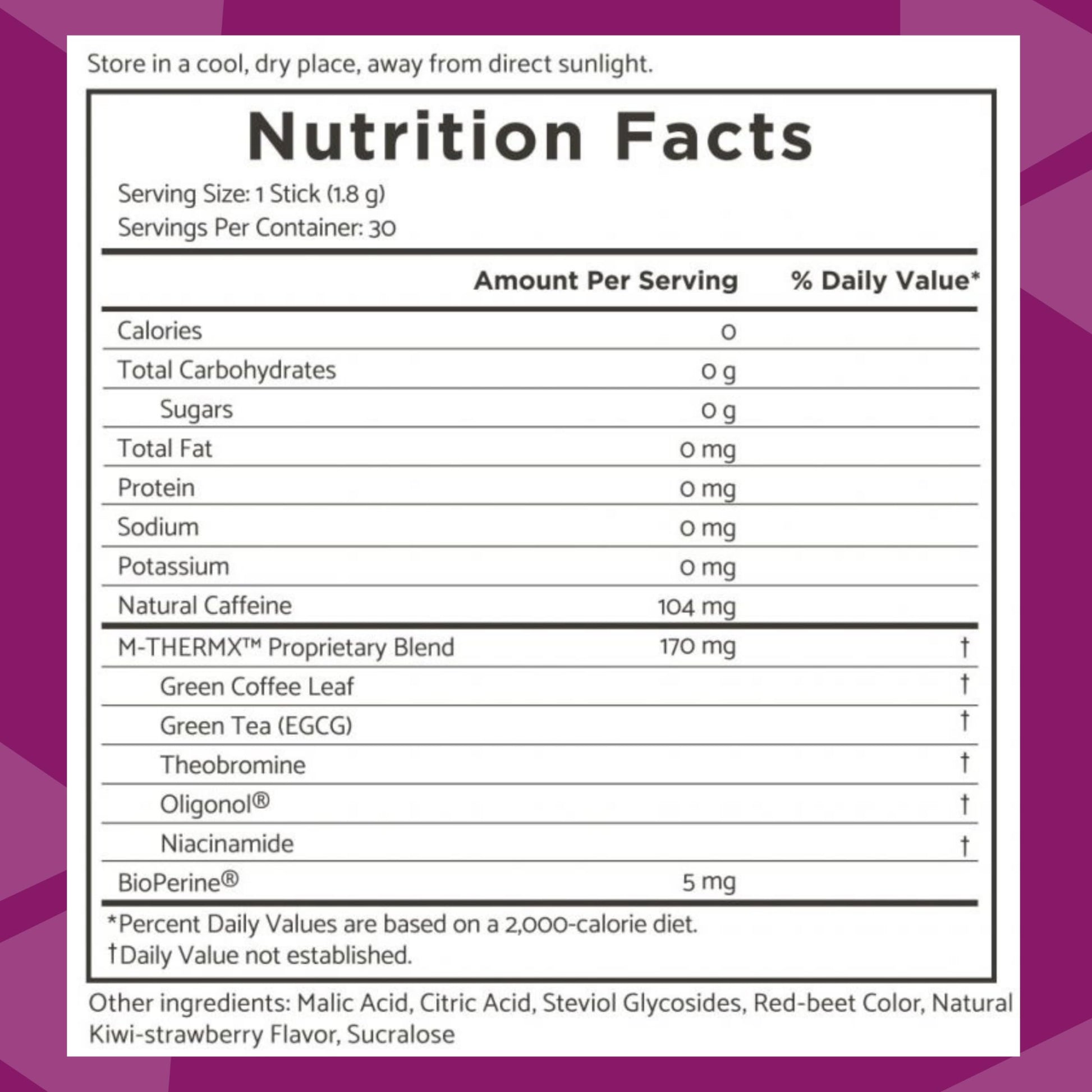 TRIM Stik, Appetite Control, Delicious Kiwi Strawberry beverage, low-calorie, 30 ct YoungevityAu supplements