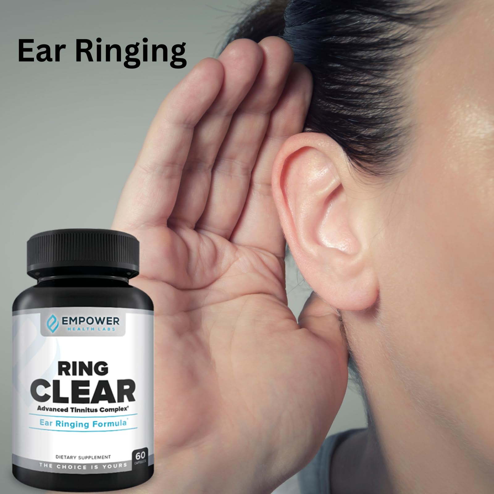 Empower Health Labs Ring Clear All-Natural Ear Buzz Relief Formula for Lasting Relief from Incessant Ear Buzzing - 30-Day Supply Empower Health LabsAu supplements