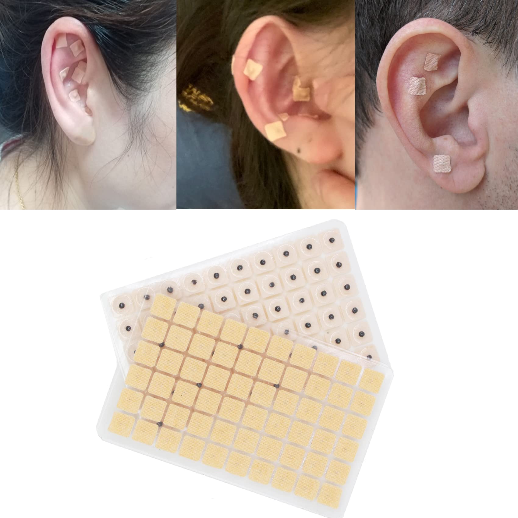 Ear Seeds Auricular Sticker kit,Acupuncture Kit Acupressure with Ears Seed 420 Pcs, Ear Chart, Tweezer HedigonAu supplements