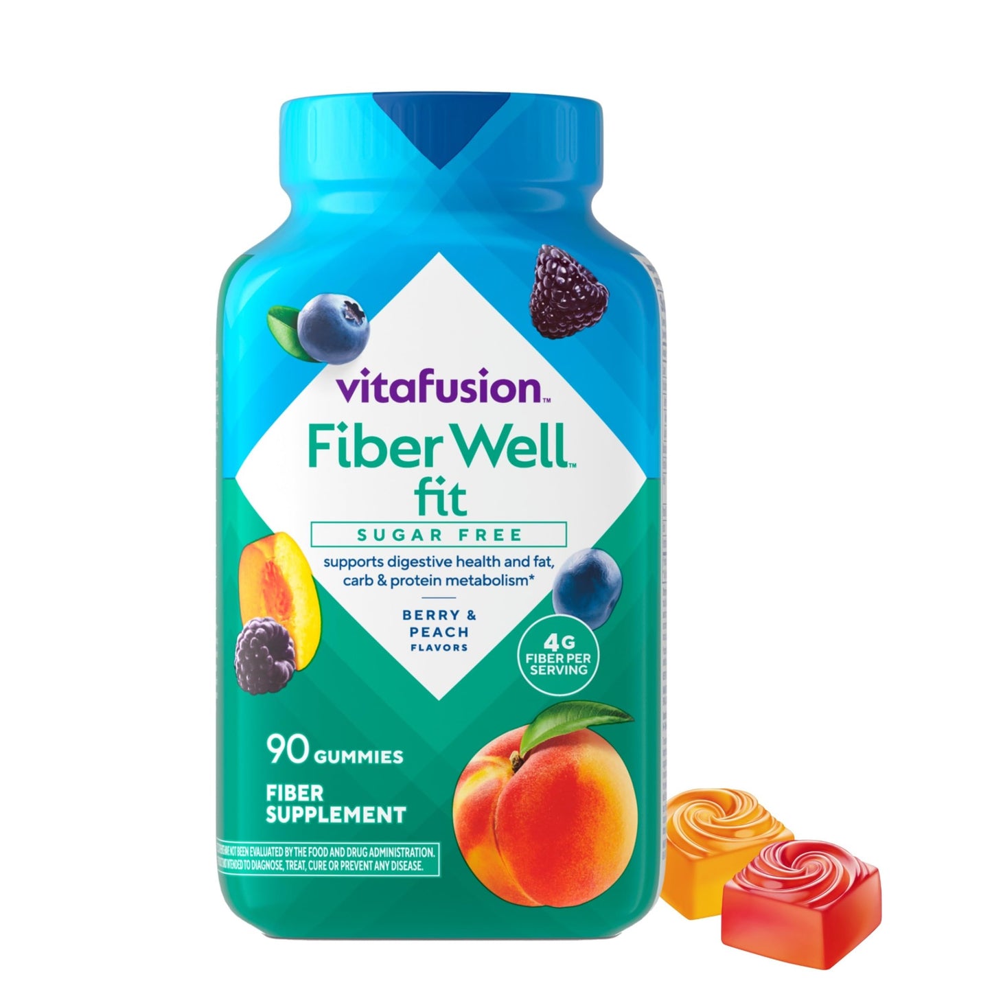 Vitafusion Fiber Well Fit Gummies Supplement, 90 Count (Packaging May Vary) VitafusionUS supplements