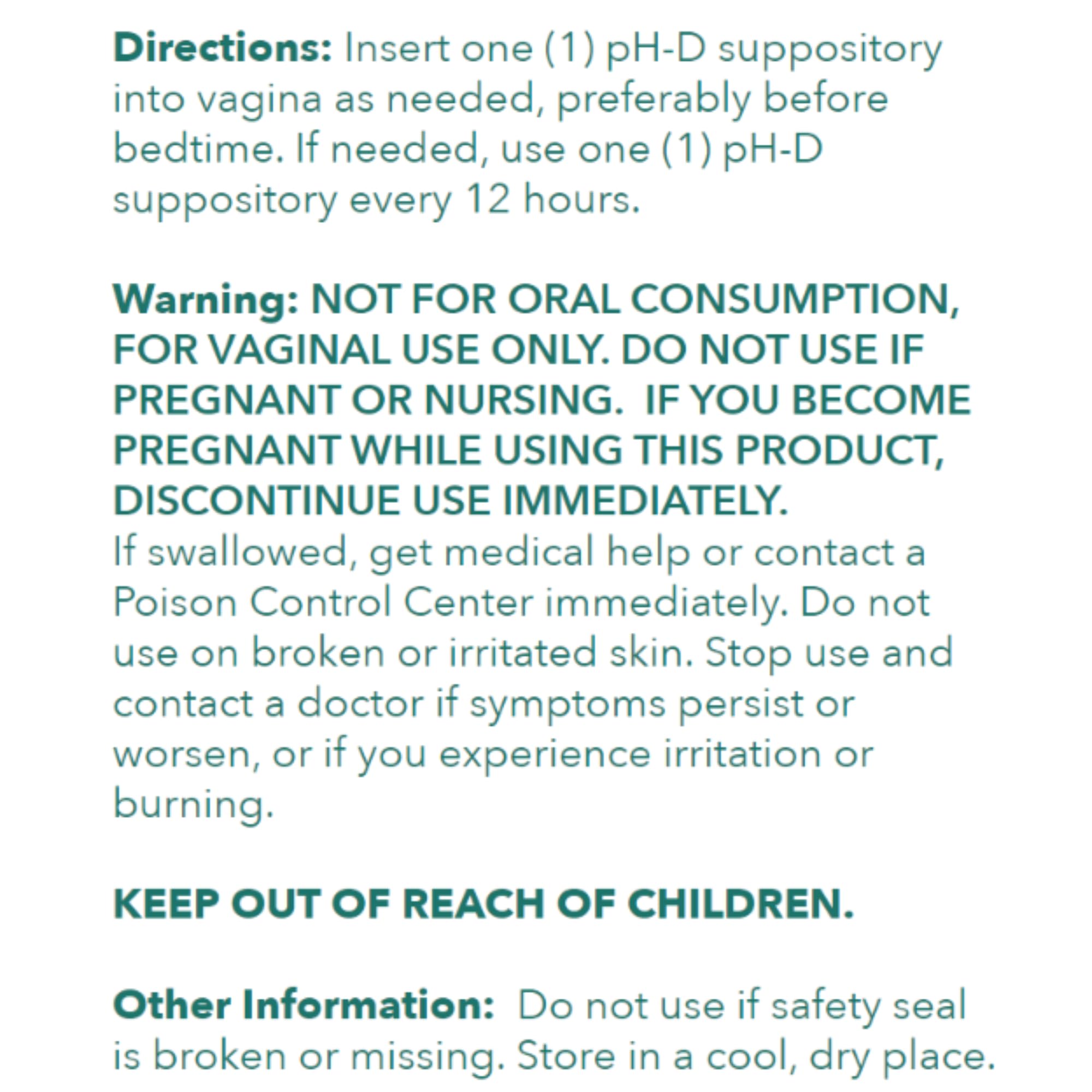 pH-D Feminine Health - 600 mg Boric Acid Suppositories - Woman Owned - for Vaginal Odor Use - 36 Count pH-D Feminine Health SupportAu supplements