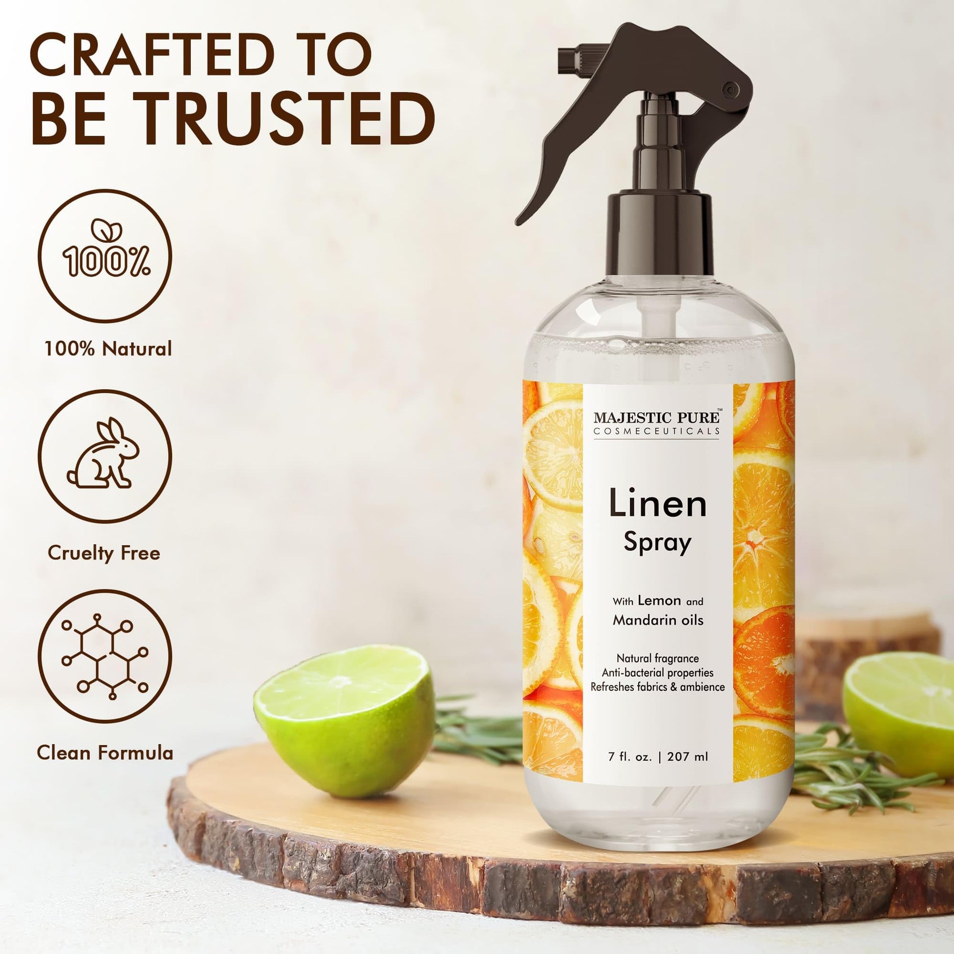 Majestic Pure Linen Spray | All Natural Fragrance | Spray for Pillows, Bedding, Sheets, Clothing MAJESTIC PUREAu supplements