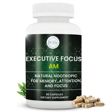 12-in-1 Natural Nootropic Brain Supplement for Memory and Focus, Nootropic for Men & Women, Brain Support Pill for Adults, Brain Vitamins - Focus 30 Day Supply Executive FocusAu supplements
