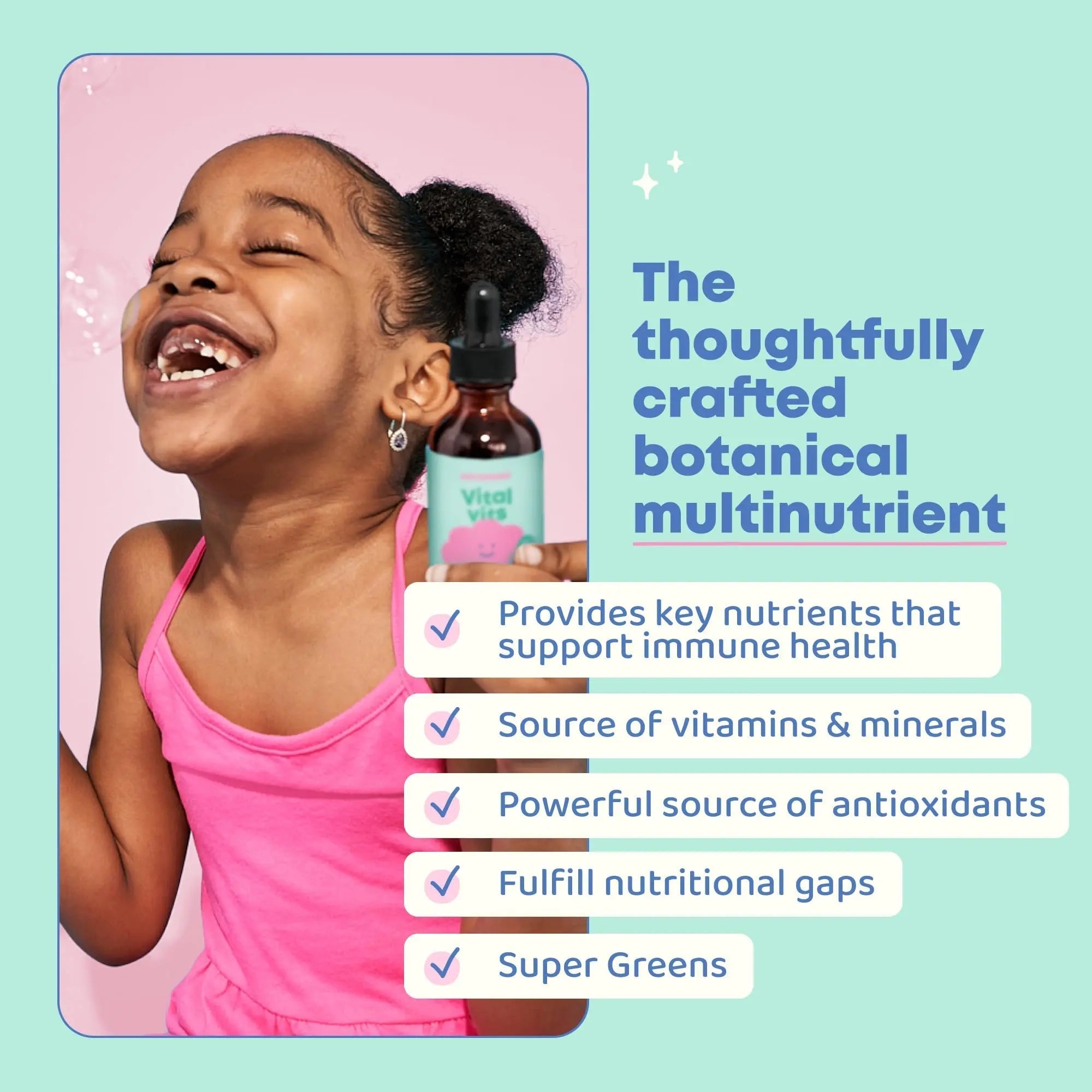 JoySpring Vital Vits - Kids Liquid Multivitamin - 1 fl oz (30 Servings) | Herbal Liquid Vitamins for Kids | Natural Flavor | JoySpringAu supplements