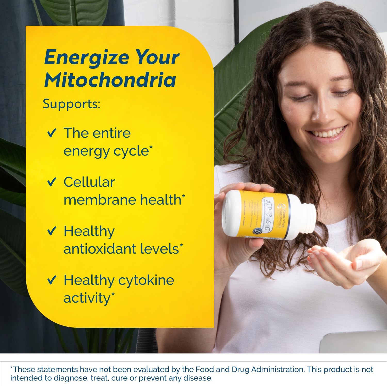 Researched Nutritionals ATP 360 - Mitochondrial Supplements to Support Entire Energy Cycle & Cell Membranes - Clinically Researched ATP Supplements, High Dose CoQ10, R-Lipoic Acid & PQQ, 90 Capsules Researched NutritionalsAu supplements