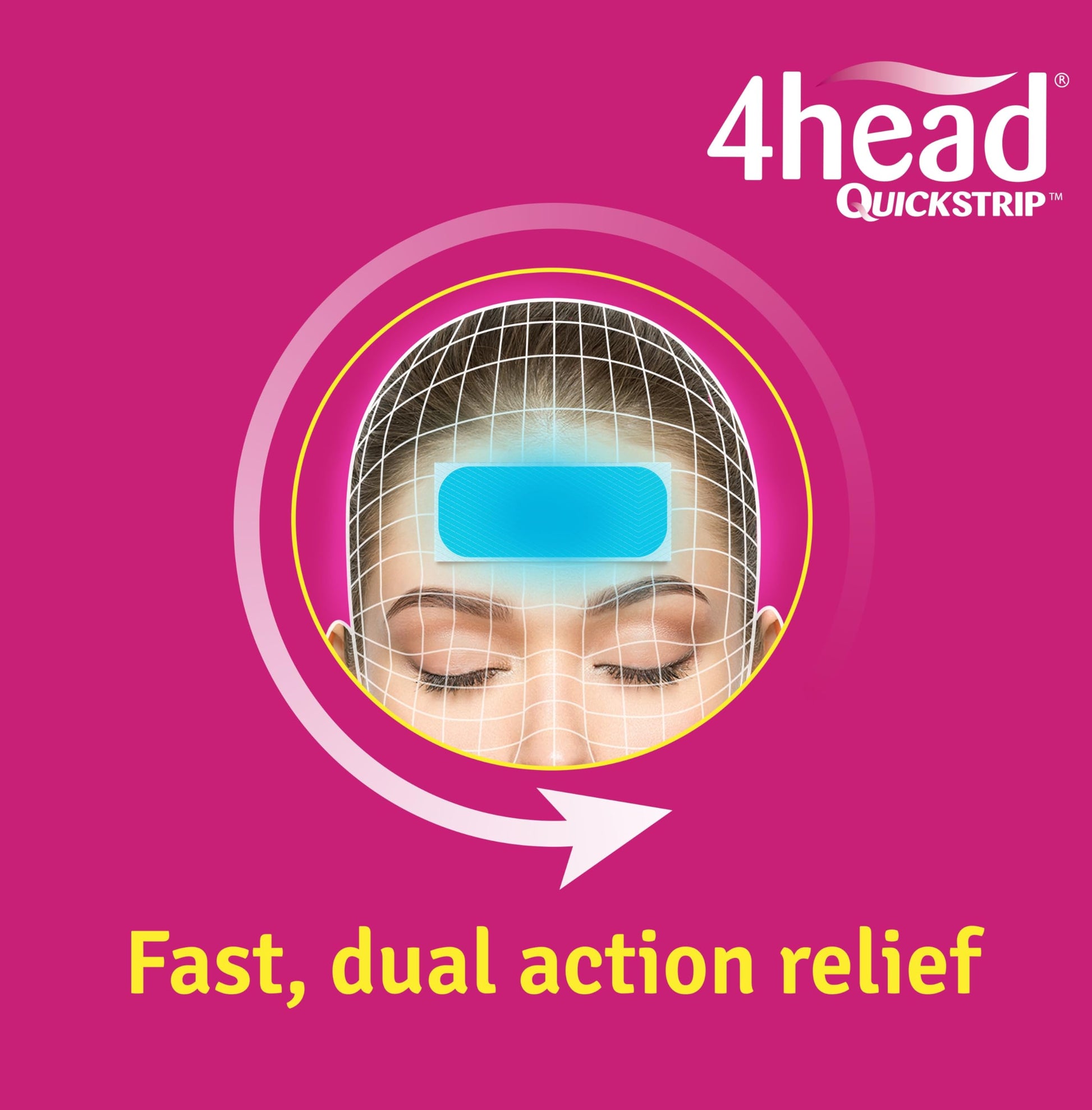 4Head Quickstrip Headache and Migraine Relief Strips - Pack of 4 4 HeadAu supplements