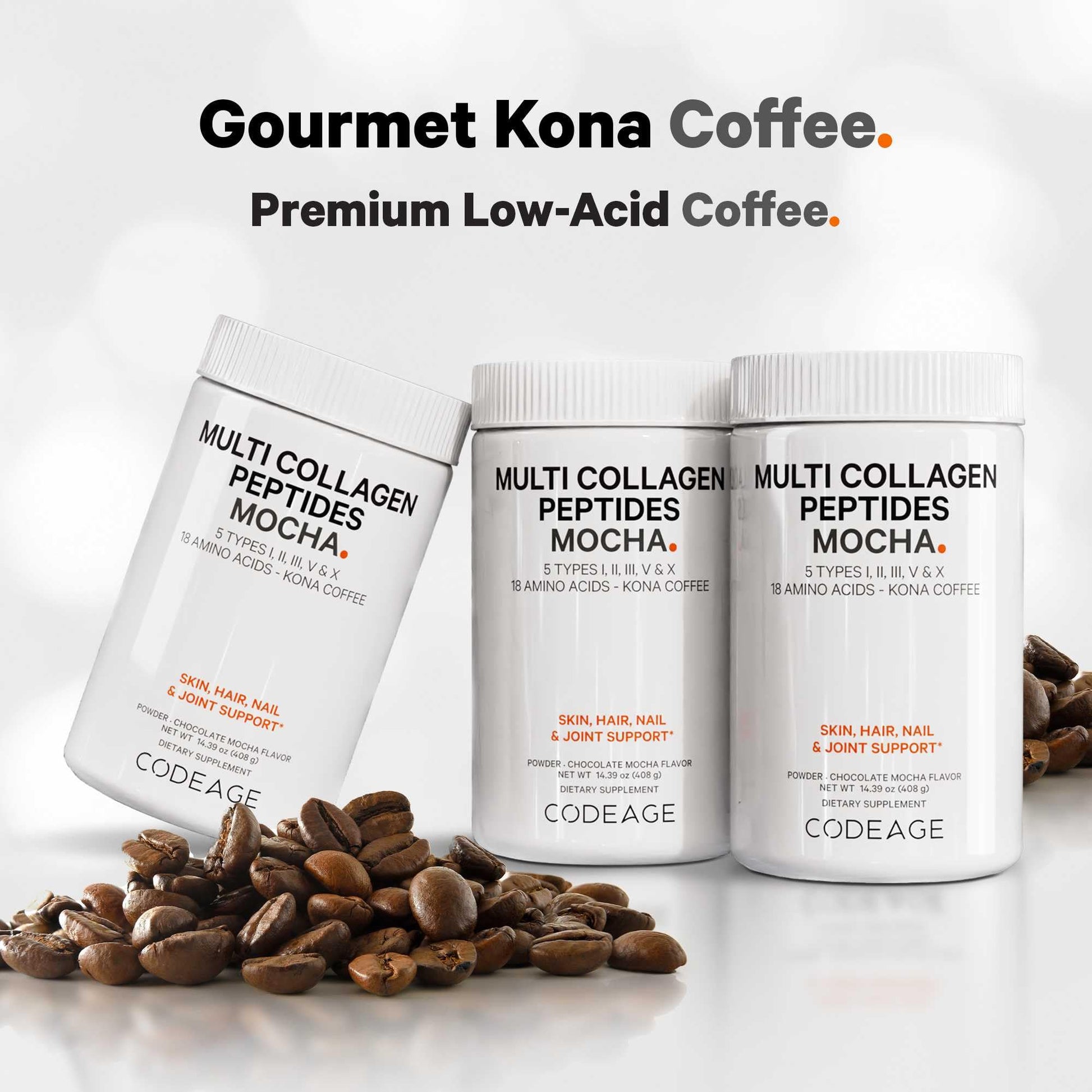 Codeage Multi Collagen Peptides Protein Powder - Chocolate Mocha Instant Coffee - Gourmet Knoa Coffee Drink & Shake - Collagen Type I, II, III, V & X - Grass-Fed, Hydrolyzed, Non-GMO - 14.39oz CodeageAu supplements
