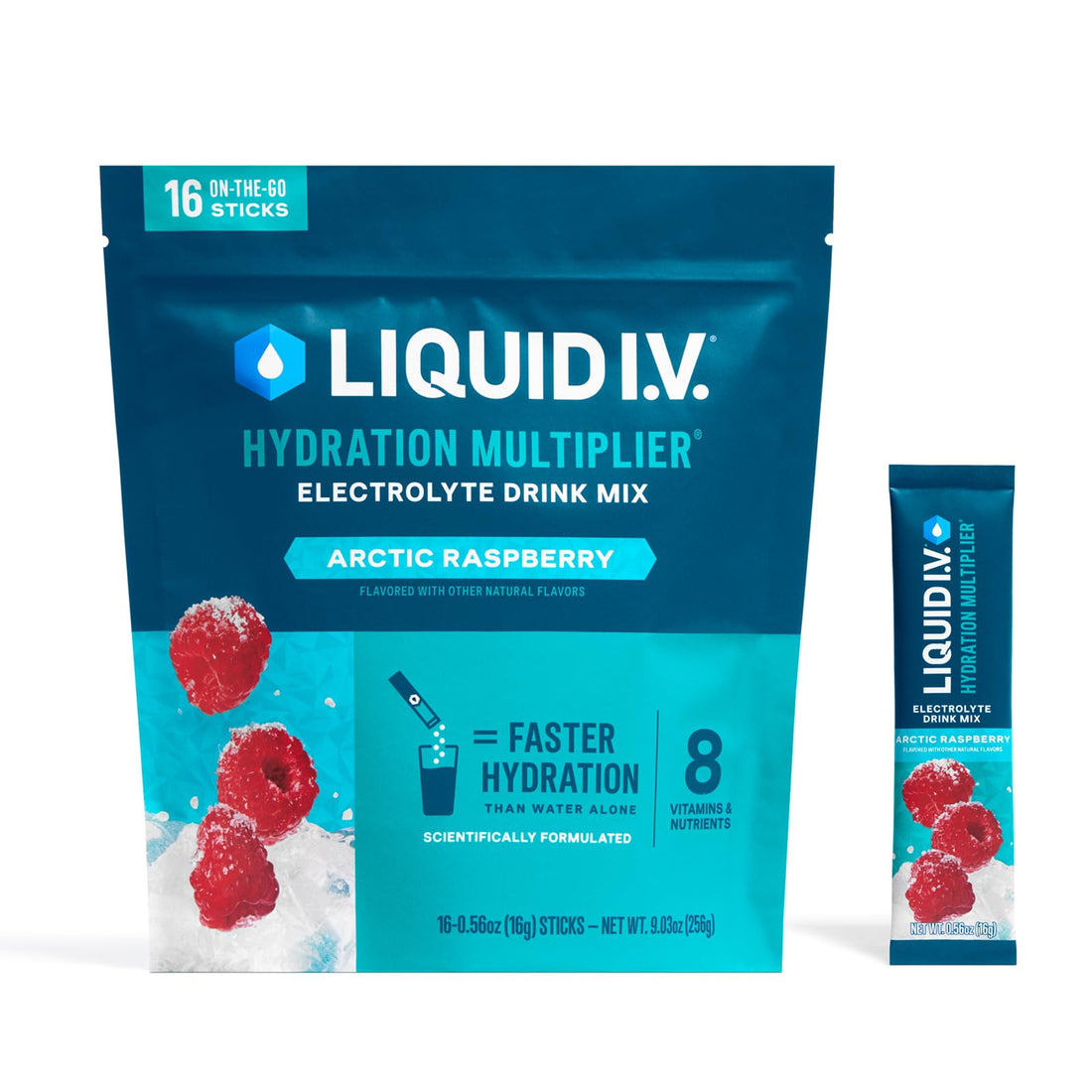 Liquid I.V.® Hydration Multiplier - Arctic Raspberry | Electrolyte Powder Drink Mix | 1 Pack (16 Servings) Liquid I.V.US supplements
