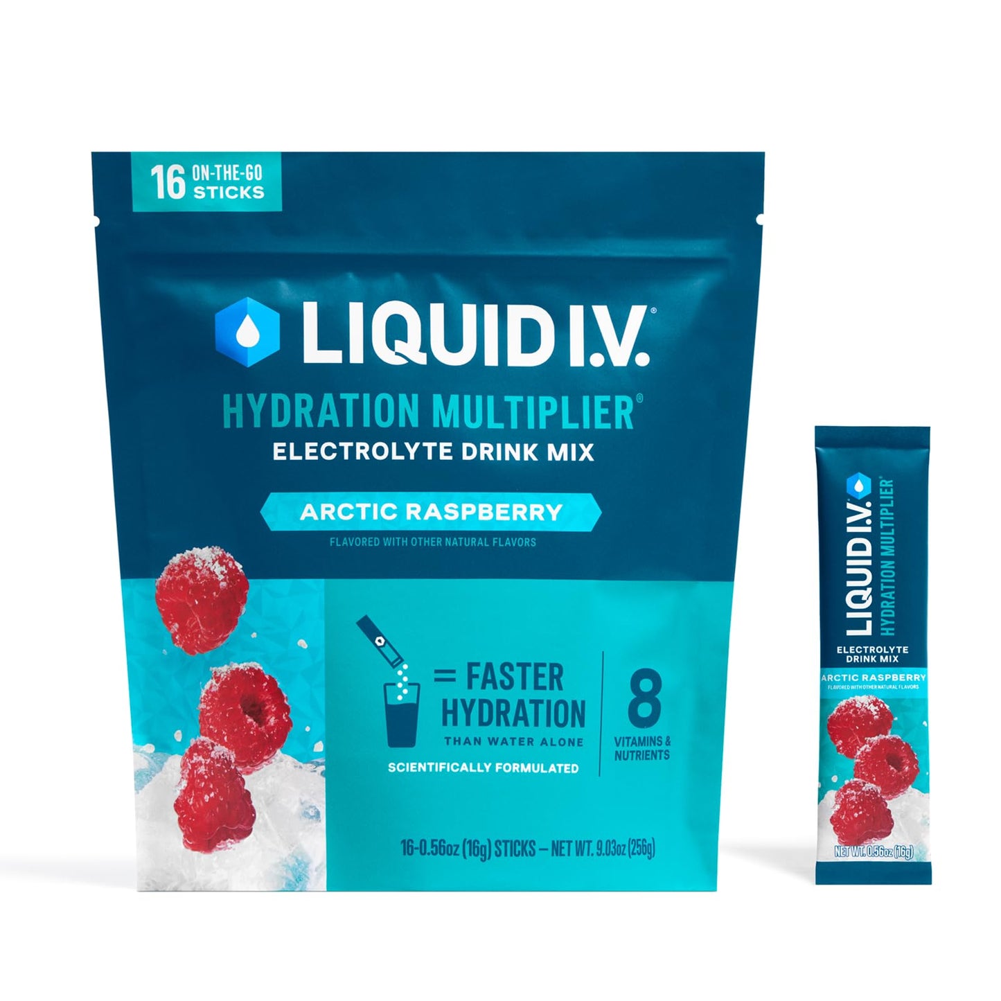 Liquid I.V.® Hydration Multiplier - Arctic Raspberry | Electrolyte Powder Drink Mix | 1 Pack (16 Servings) Liquid I.V.US supplements