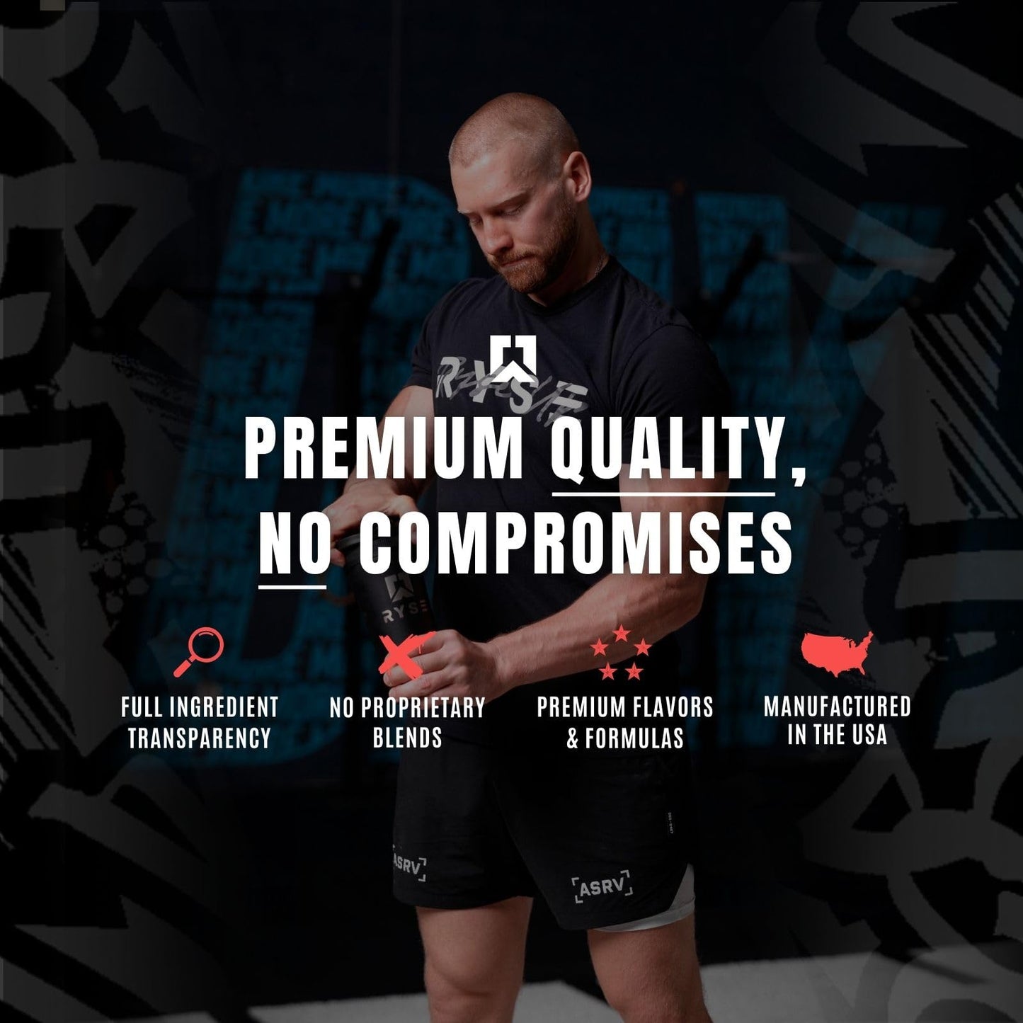 RYSE Up Supplements Project Blackout Pump Powder | Pump, Power, Endure | Betaine RYSE Up SupplementsUS supplements