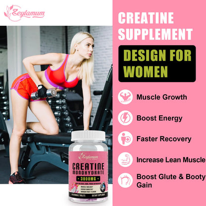 Creatine Monohydrate for Women, Creatine Supplement 3000mg, with Hydrolyzed ZeylamumUS supplements