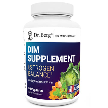 Dr. Berg DIM Supplement Estrogen Balance - Original Estrogen Supplement for Women with Diindolylmethane for Menstrual Symptoms & Menopause Relief & Black Pepper for Enhanced Absorption - 60 Capsules Dr. Berg NutritionalsAu supplements