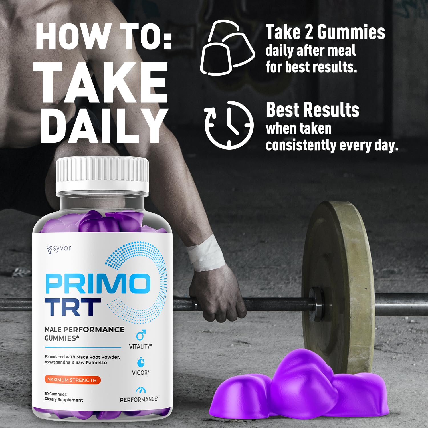 (2 Pack) Primo TRT Gummies for Men, Official Primo TRT Male Performance Gummys with Maximum Strength Ingredients, Advanced PrimoTRT Male Health Support Supplement with Premium Vitamins (120 Gummies) S.O LabsAu supplements