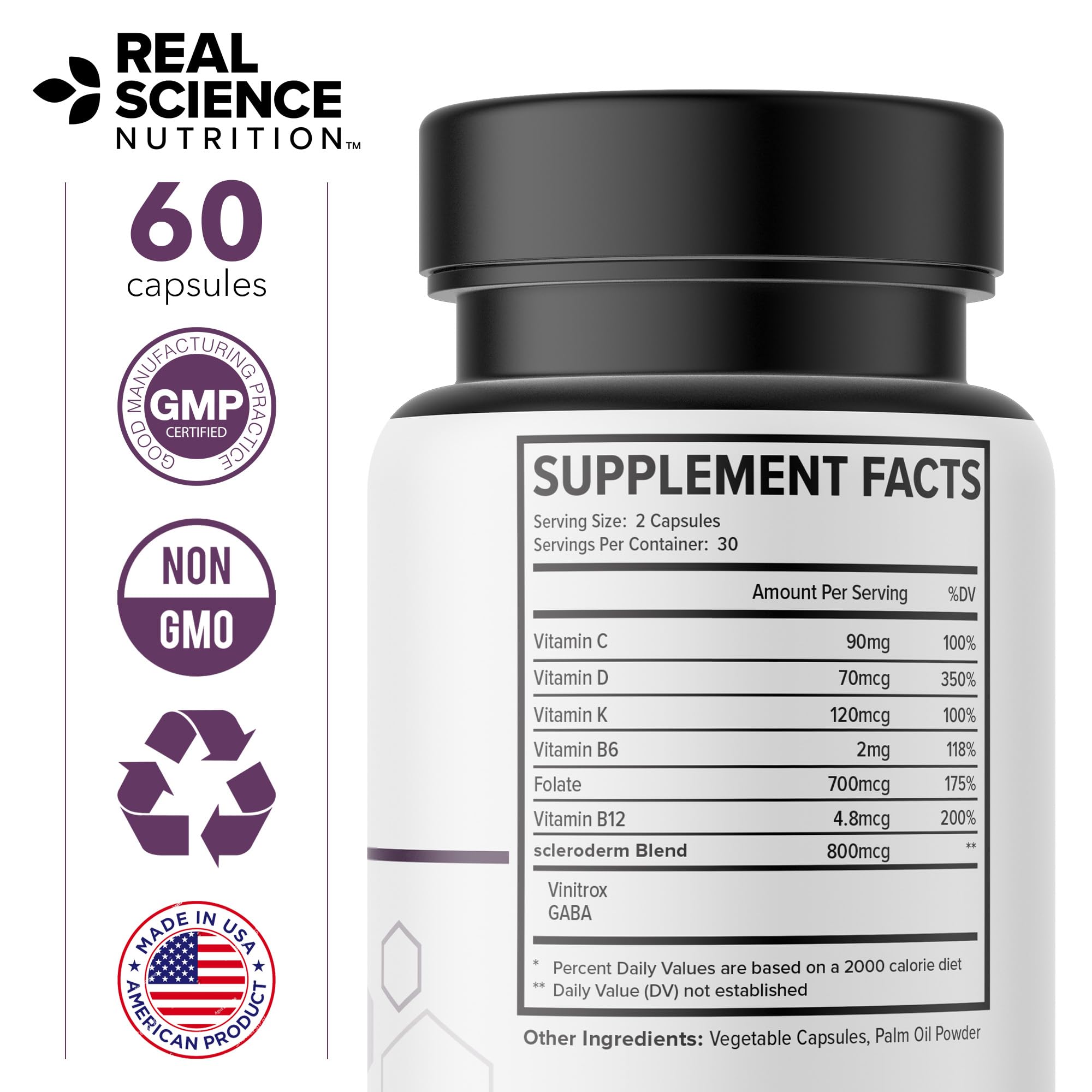 Real Science Nutrition ScleroEase Miracle Offers Relief to sufferers of Scleroderma, Supporting Flexible & Supple Skin, Comfortable Joint Movement, Comfortable Digestion, and Healthy Skin Real Science NutritionAu supplements
