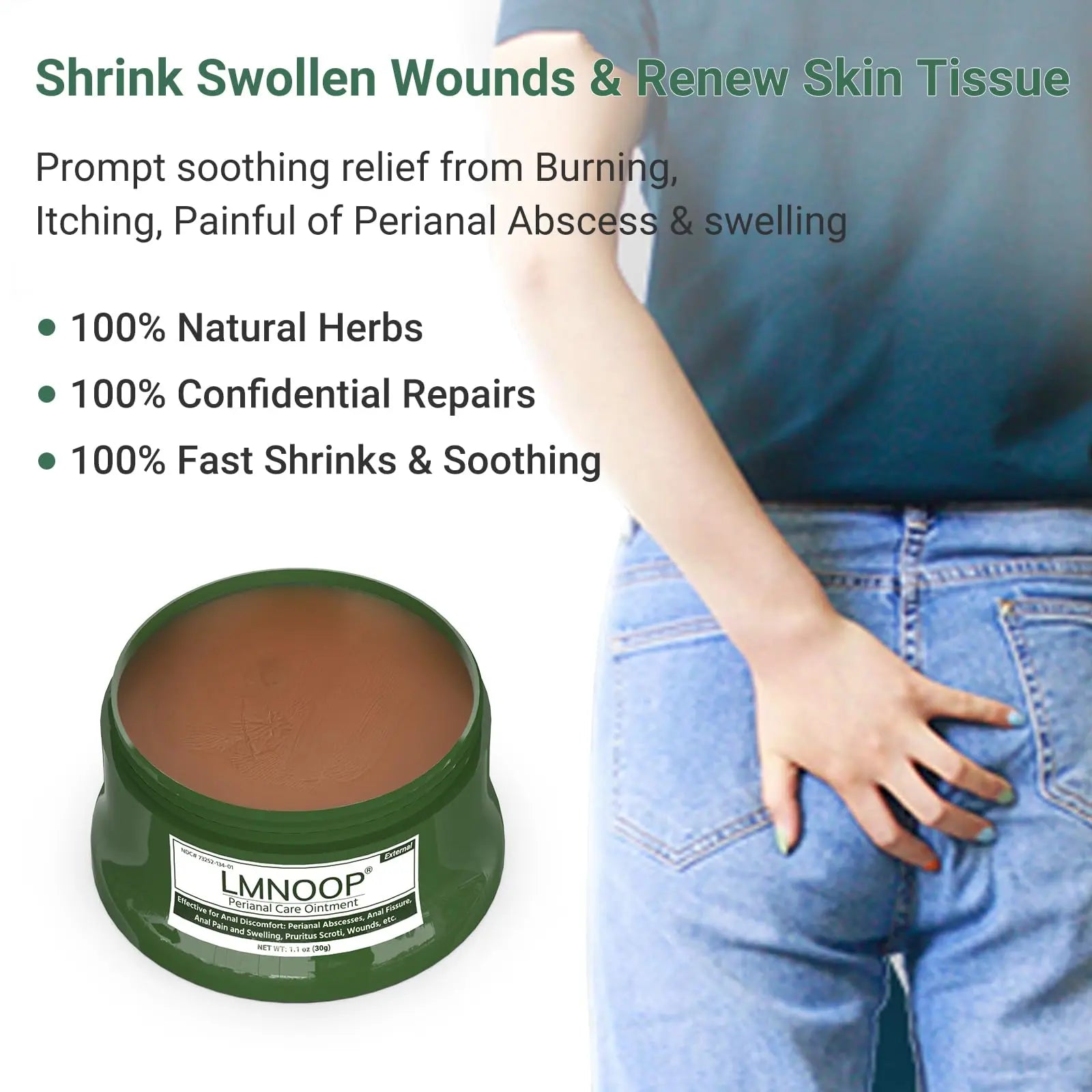 LMNOOP Perianal Repair Ointment: Treatments for Anal Fistula, Anal Fissure, Perianal Abscess, Rapid Relief from Pain, Burning, Itching, Swelling, Bleeding, and Discomfort by Jock Itch or Hemorrhoids LMNOOPAu supplements