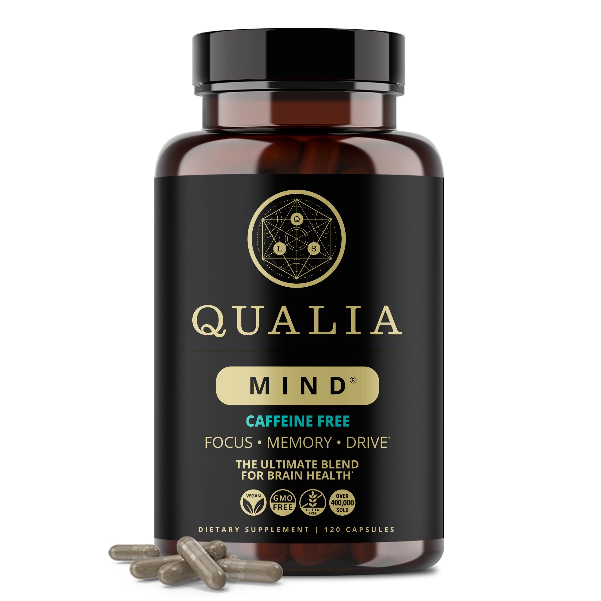 Qualia Mind (Caffeine Free) | The Ultimate Blend for Brain Health* | Doctor-Formulated Nootropic to Fuel Focus & Concentration* | Supports Long Term Brain Health| Maintain Drive & Productivity QUALIA LIFE SCIENCESAu supplements