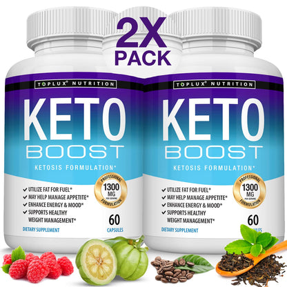 Keto Boost Diet Pills Ketosis Supplement - Natural Exogenous Keto Formula Support Energy TopluxUS supplements
