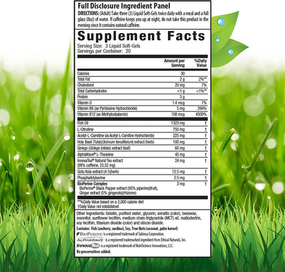 Irwin Naturals Brain Awake Max3 + Nitric Oxide Booster 60 Count with Pill Case Irwin NaturalsUS supplements