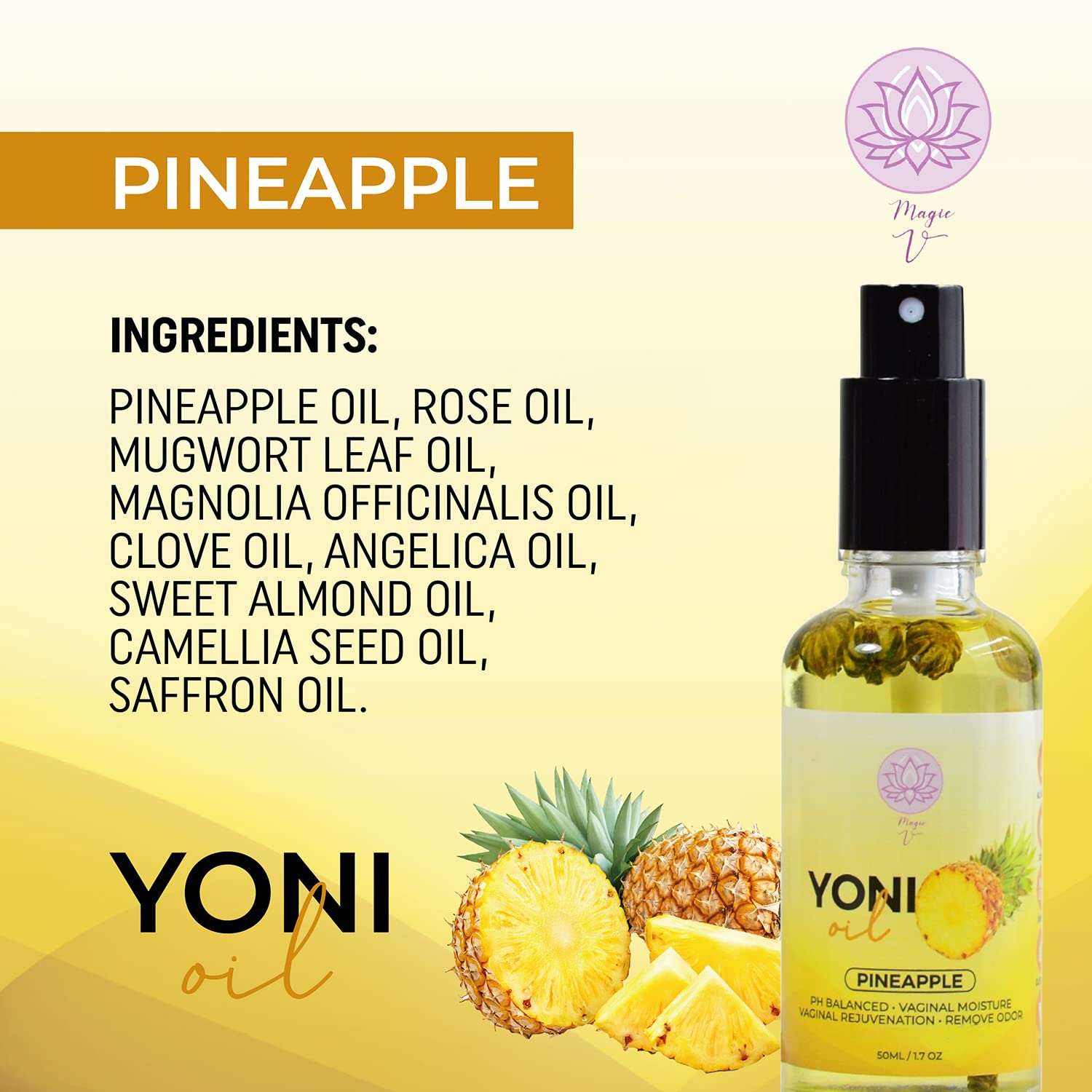 Magic V Steam V Yoni Oil Spray Organic Feminine Oil Vaginal Moisturizer For Wetness Magic V SteamAu supplements