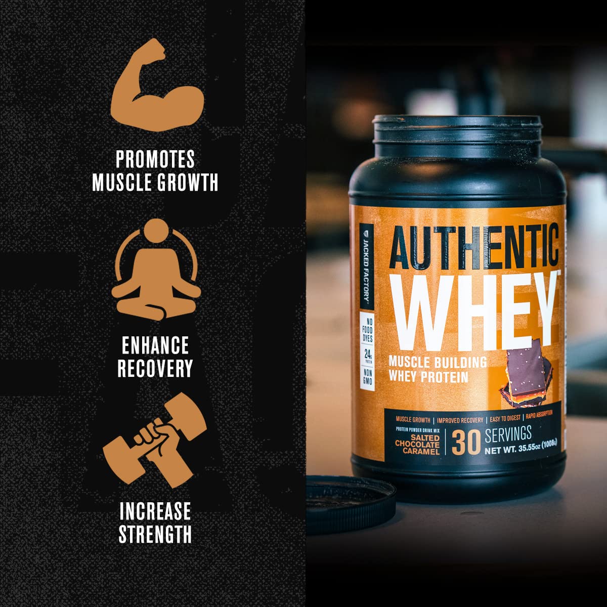 Jacked Factory Authentic Whey Muscle Building Whey Protein Powder - Low Carb Jacked FactoryUS supplements