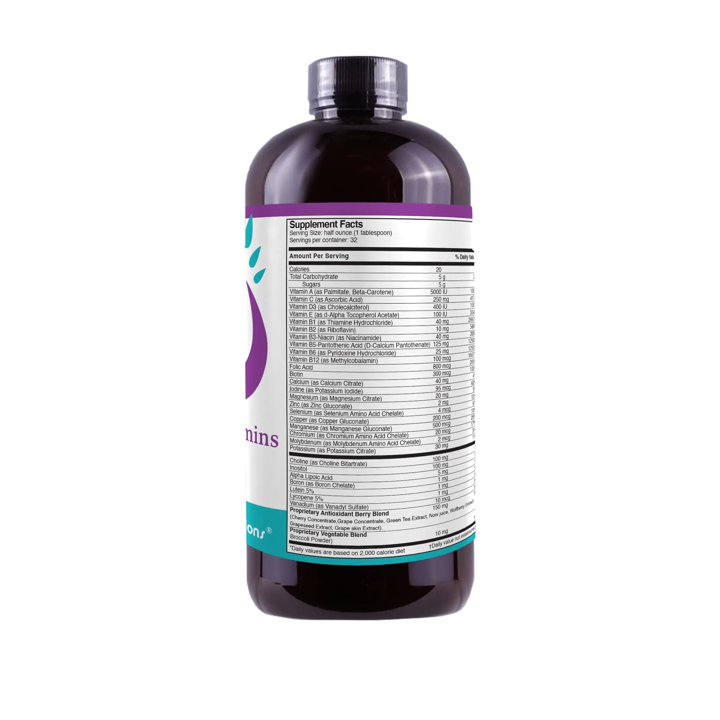 Liquid Super Multivitamin and Minerals - Premium Liquid Vitamins for Enhanced Absorption - Daily Liquid Multivitamin Supplement Life SolutionsAu supplements