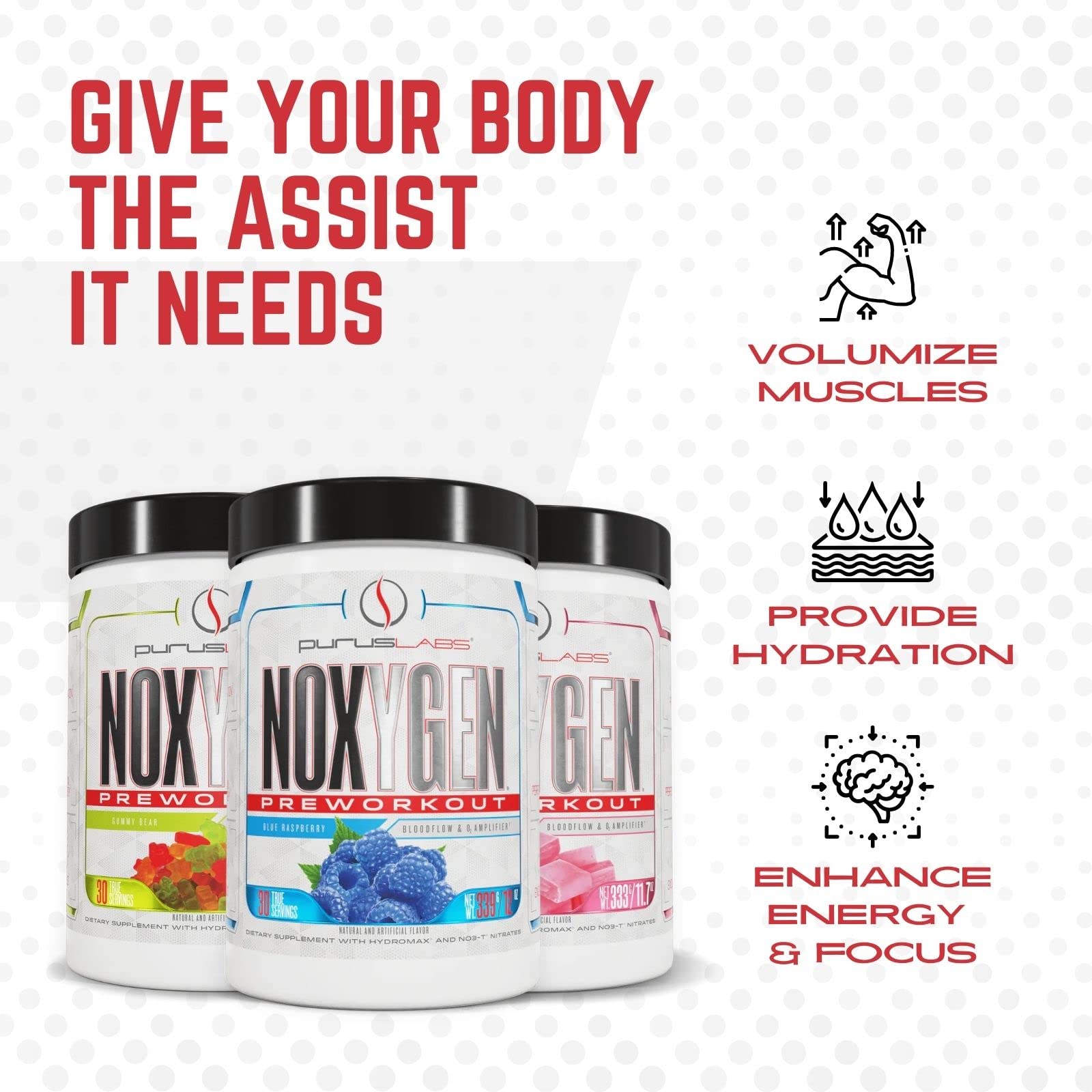 Purus Labs NOXYGEN PREWORKOUT Powder, 30 Servings (Strawberry Candy) Purus LabsAu supplements