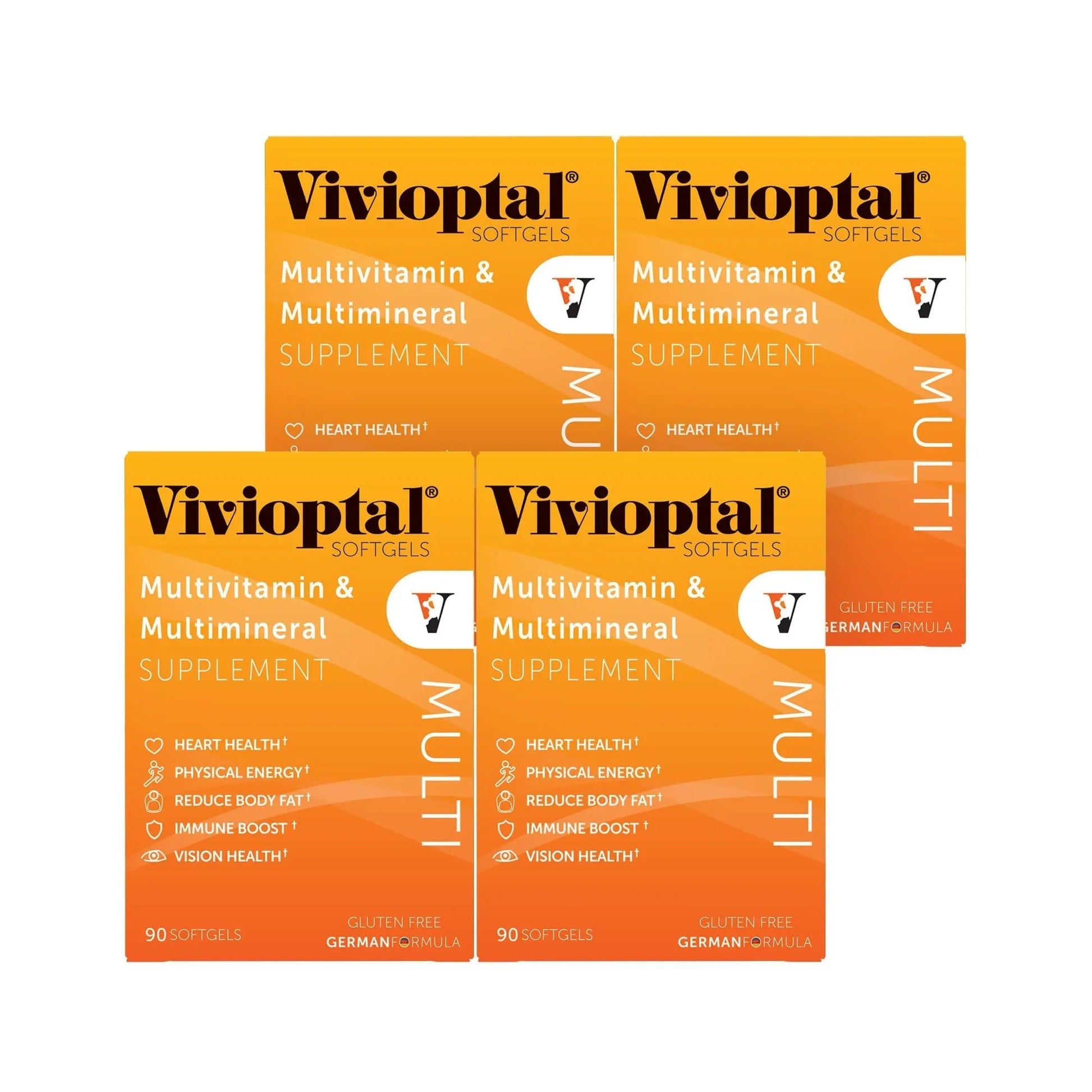 Vivioptal Multi, 90 Softgels (1 Year Supply), Multivitamin & Multimineral, Gluten Free, German Formula Vivioptal VitaminsAu supplements
