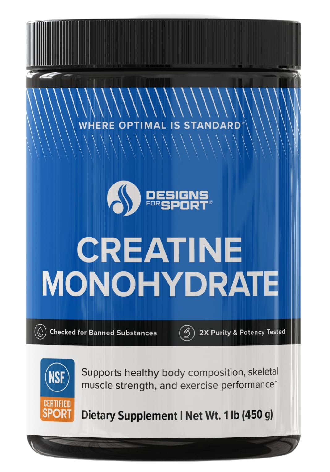 Designs for Sport Creatine Monohydrate Powder - NSF Certified for Sport Creatine Designs for SportUS supplements